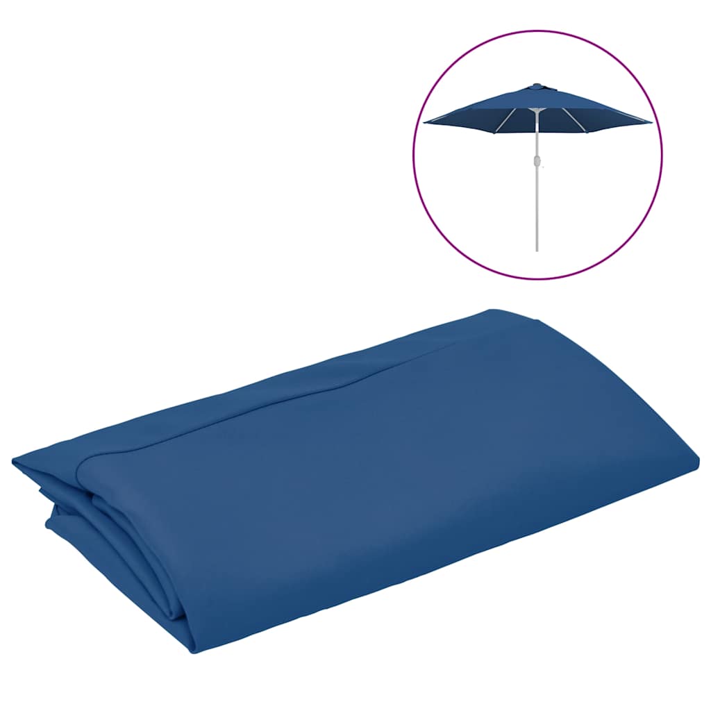 vidaXL Tela de Repuesto para Sombrilla Azure 300 cm Parasol Toldo Terraza Color Azul celeste,  Arena,  Antracita