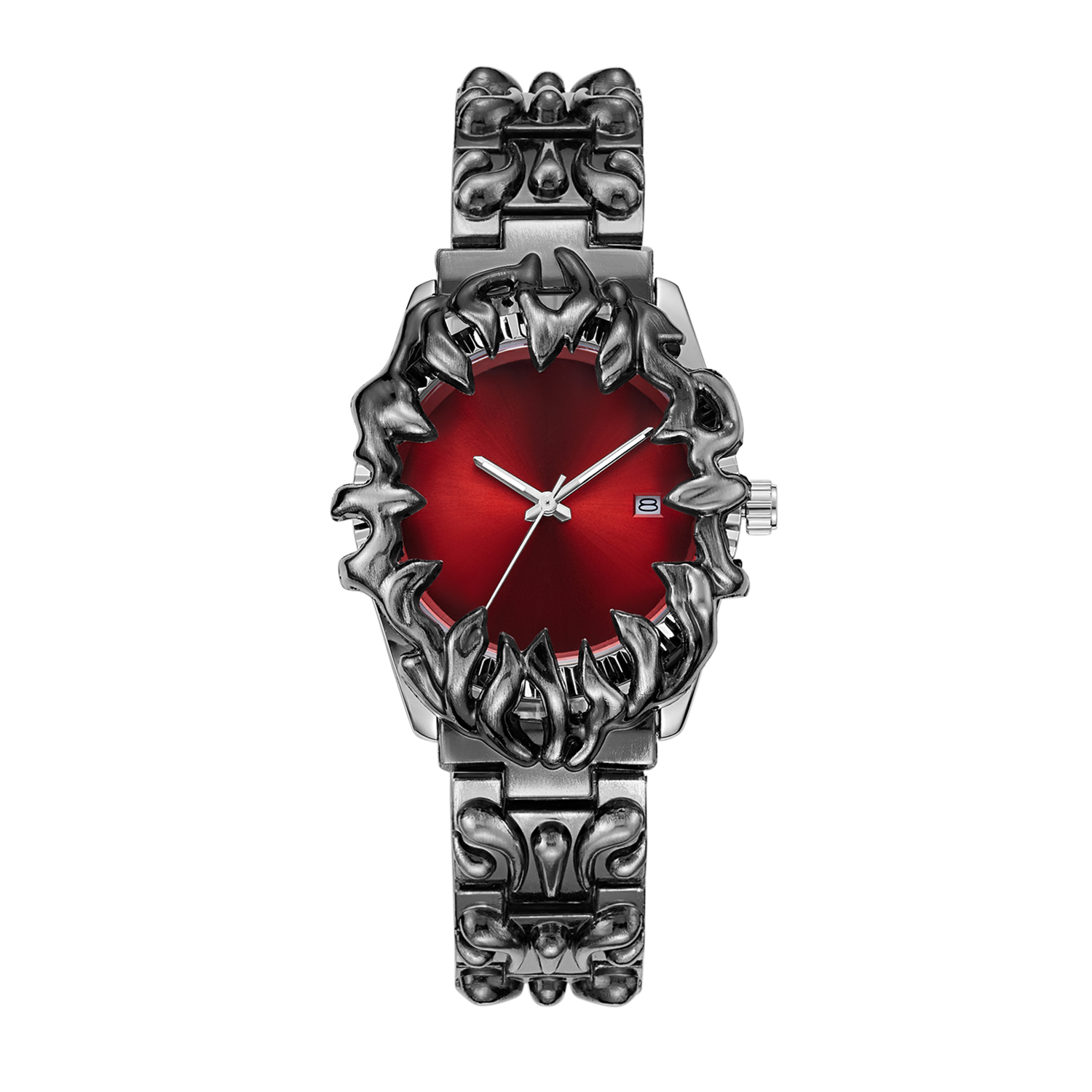 OStark Reloj de Cuarzo con Luz Nocturna - Caja Delgada de 12mm - Diseño de Moda Irregular - Acero Inoxidable - Para Día a Día