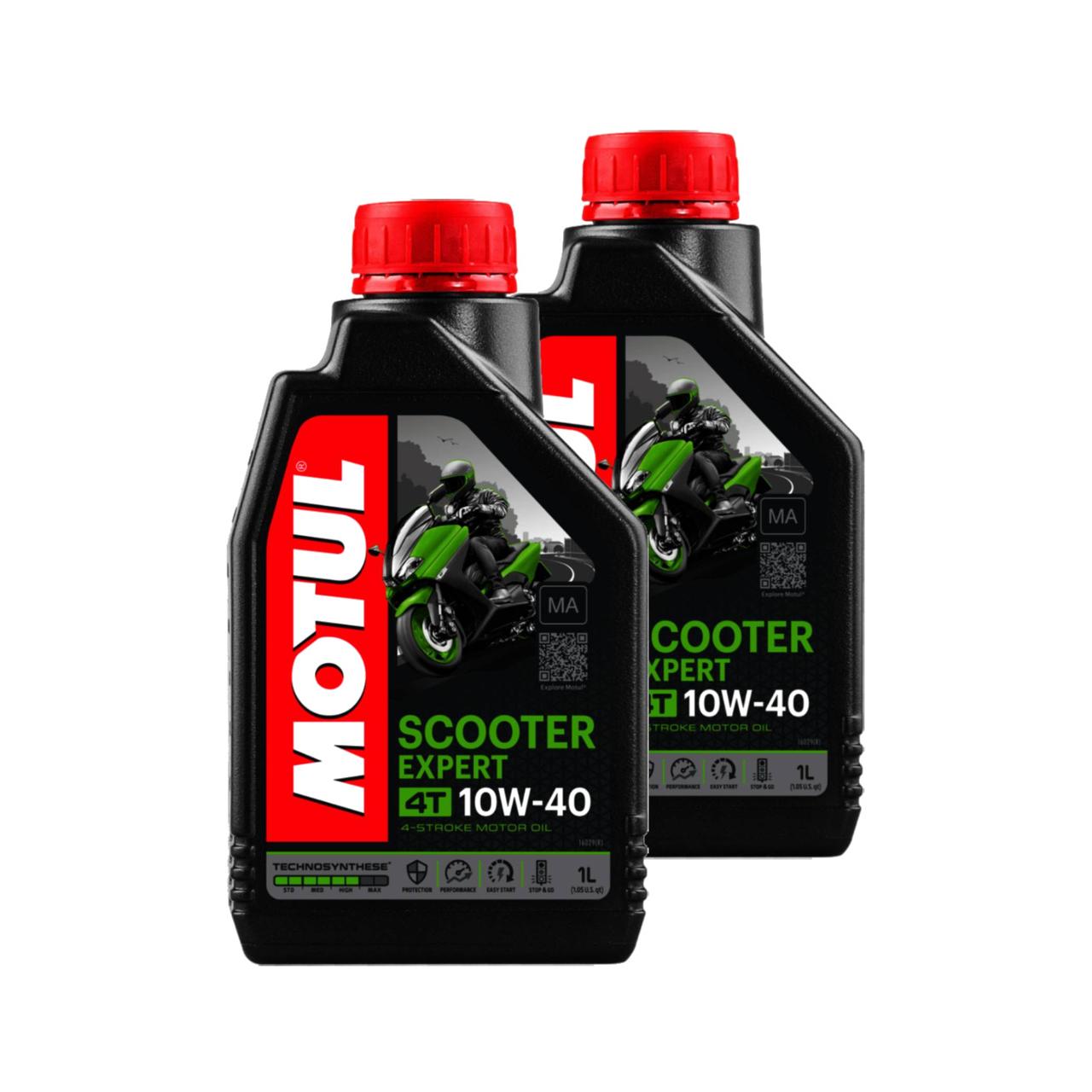 Kit De 2X Aceite De Motor 4T Scooter 4T 10W40 1L KT-82