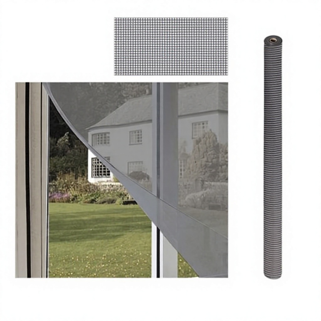 Haoxin Rollo de Malla Mosquitera de Fibra de Vidrio, Reemplazo para Ventanas y Puertas, 1.2x3m, Gris