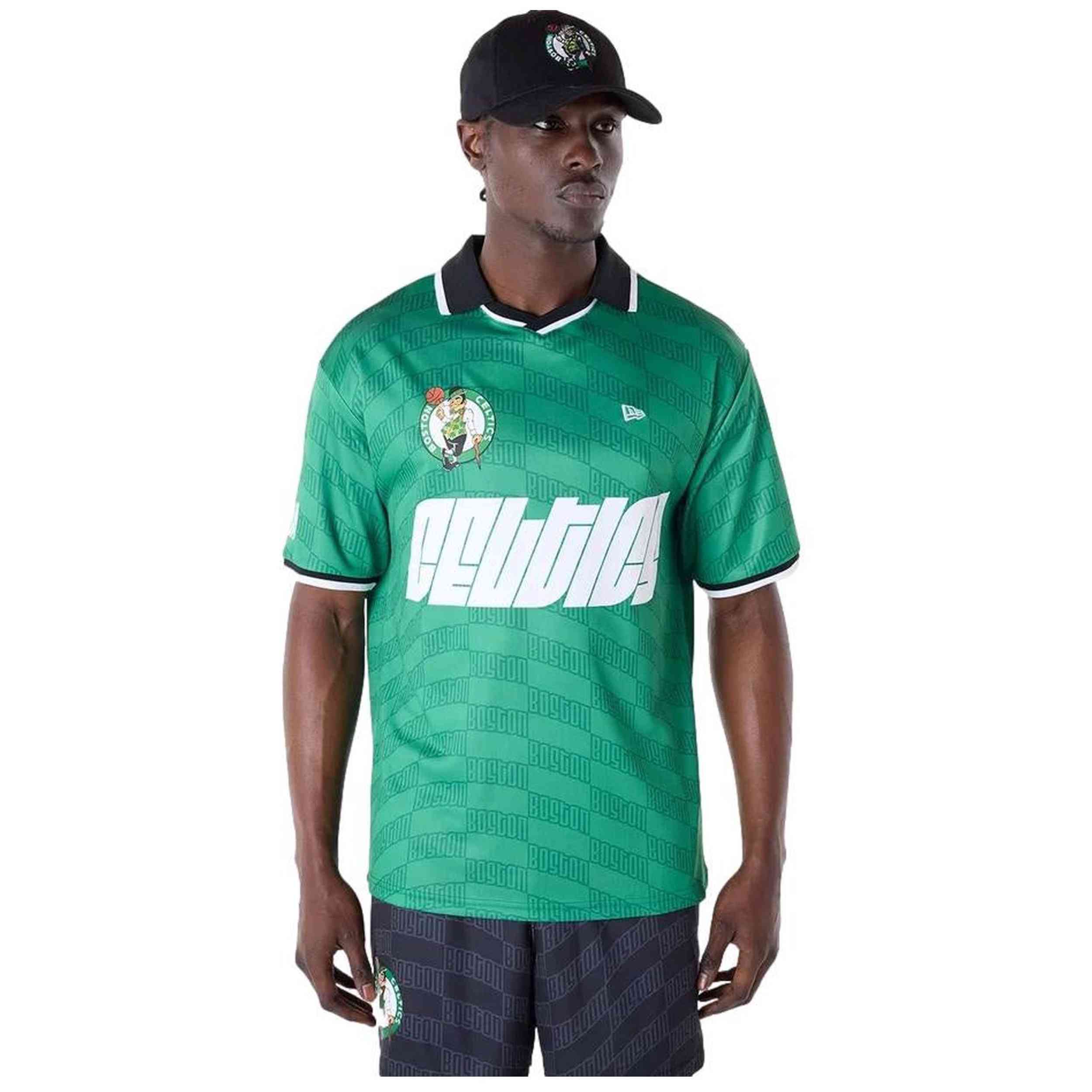 Camiseta de Manga Corta New Era Boston Celtics Nba para hombre en color verde
