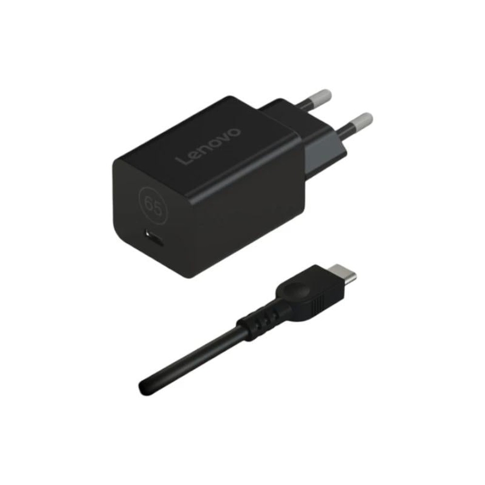Lenovo - Cargador GaN Nano 65W Adapter 40AWGN65EU con certificación UL y FCC para portátiles Lenovo