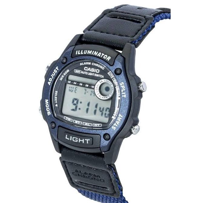 Reloj digital hombre Casio Sports Field W-220HF-2AV 43 × 36.6 × 10.9 mm auto-light correa de tela