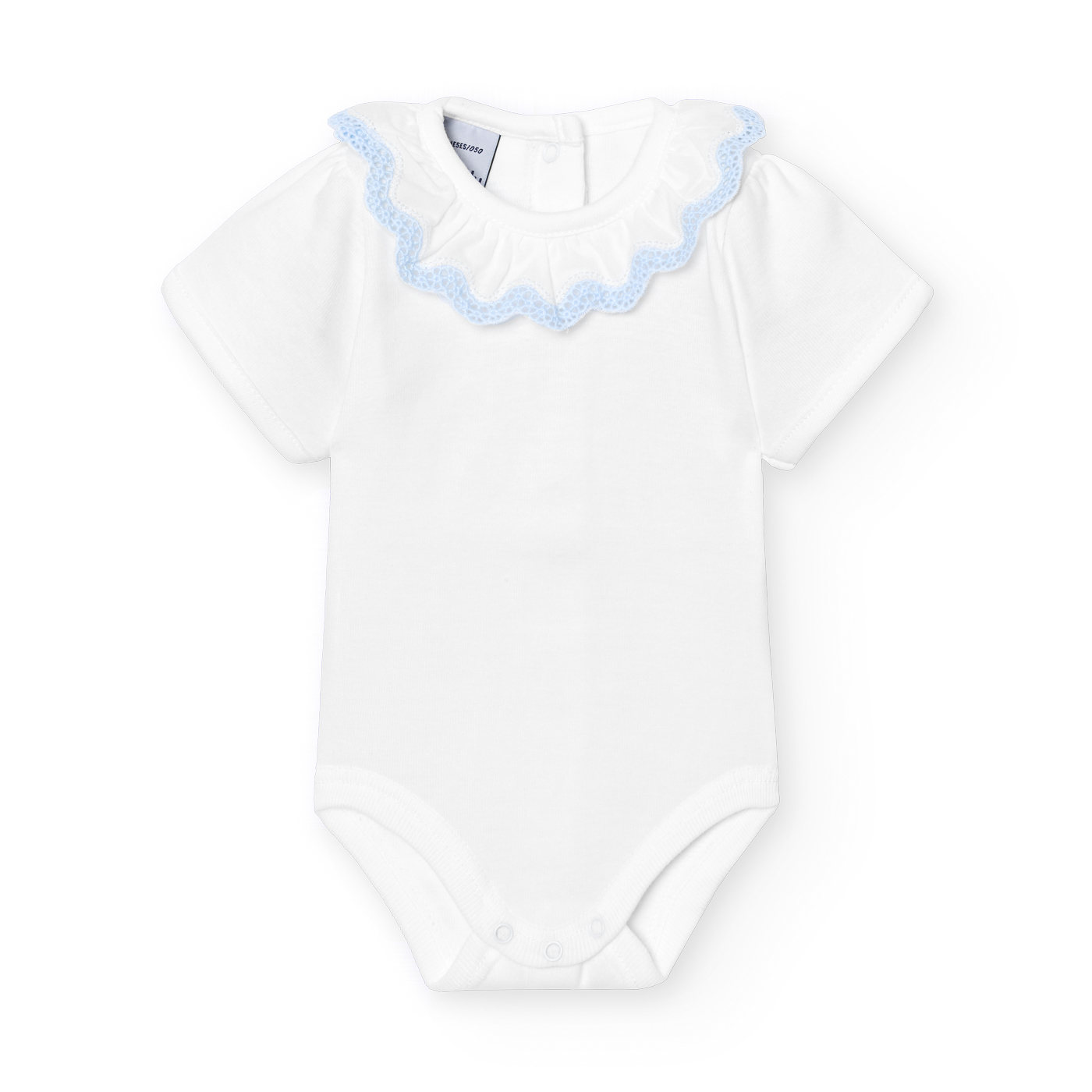 Basicos Babidu pack de 2 bodys cuello volante bolillo