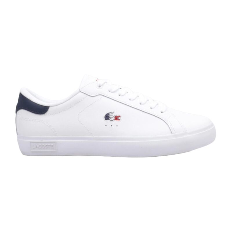 Zapatillas Blancas Lacoste Powercourt White Navy Red Cómodas y Versátiles
