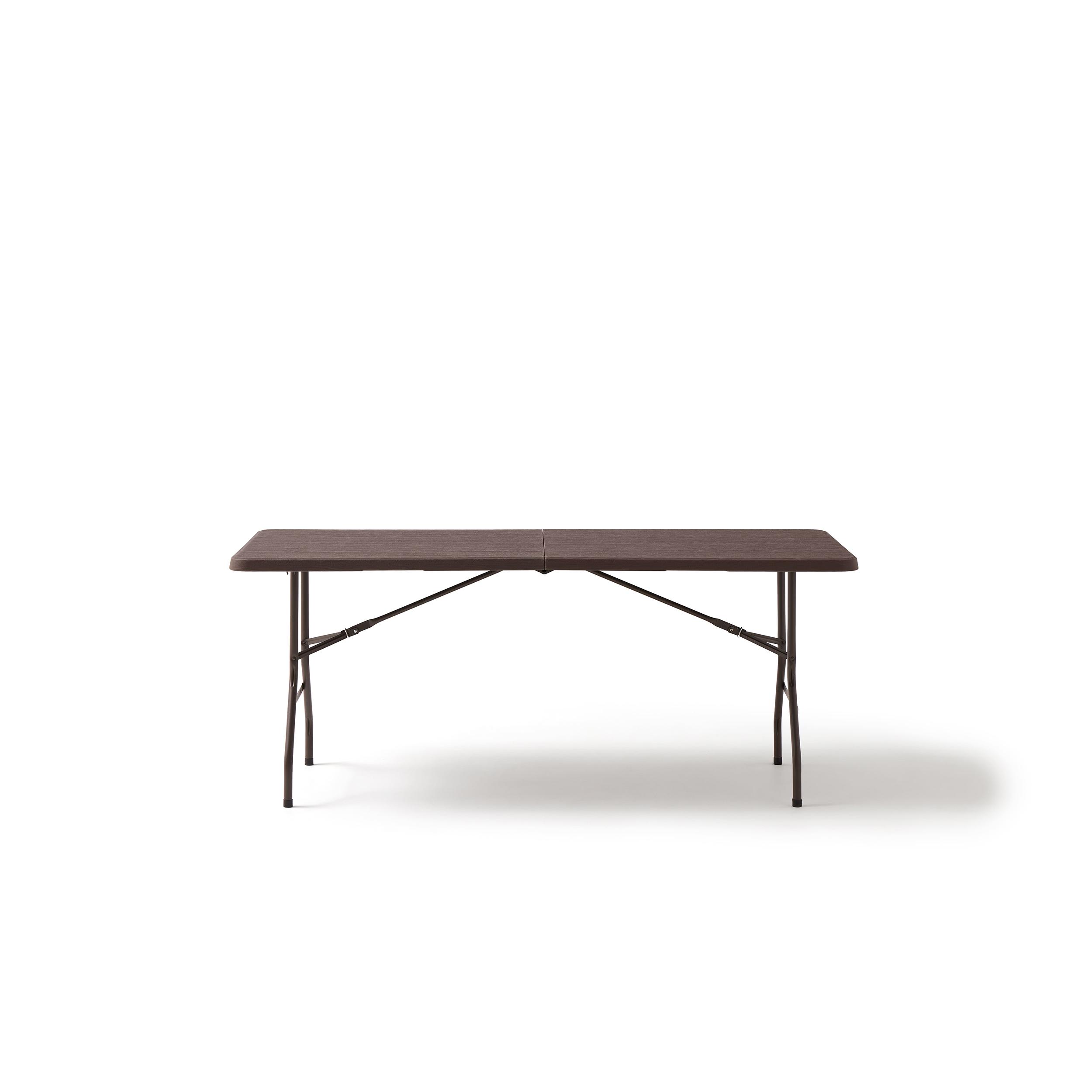 KG KITGARDEN - Mesa Plegable Portátil Multifuncional, 180x70x74cm, Imitación a Madera
