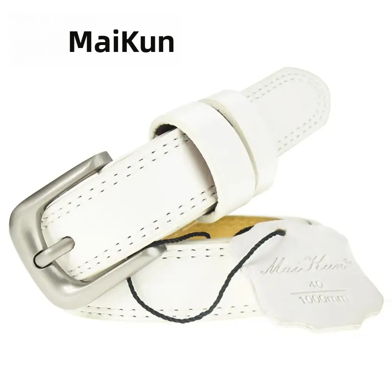 TK Cinturón De Cuero Genuino De Lujo Para Mujer Cinturón De Cintura Decorativo De Color Caramelo Estilo Simple Y Elegante