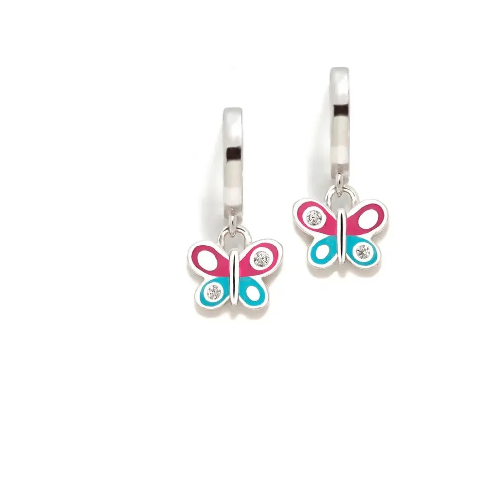 Pendientes de Aro para Niña con mariposa. Pendientes de plata - Agatha Ruiz de la Prada.