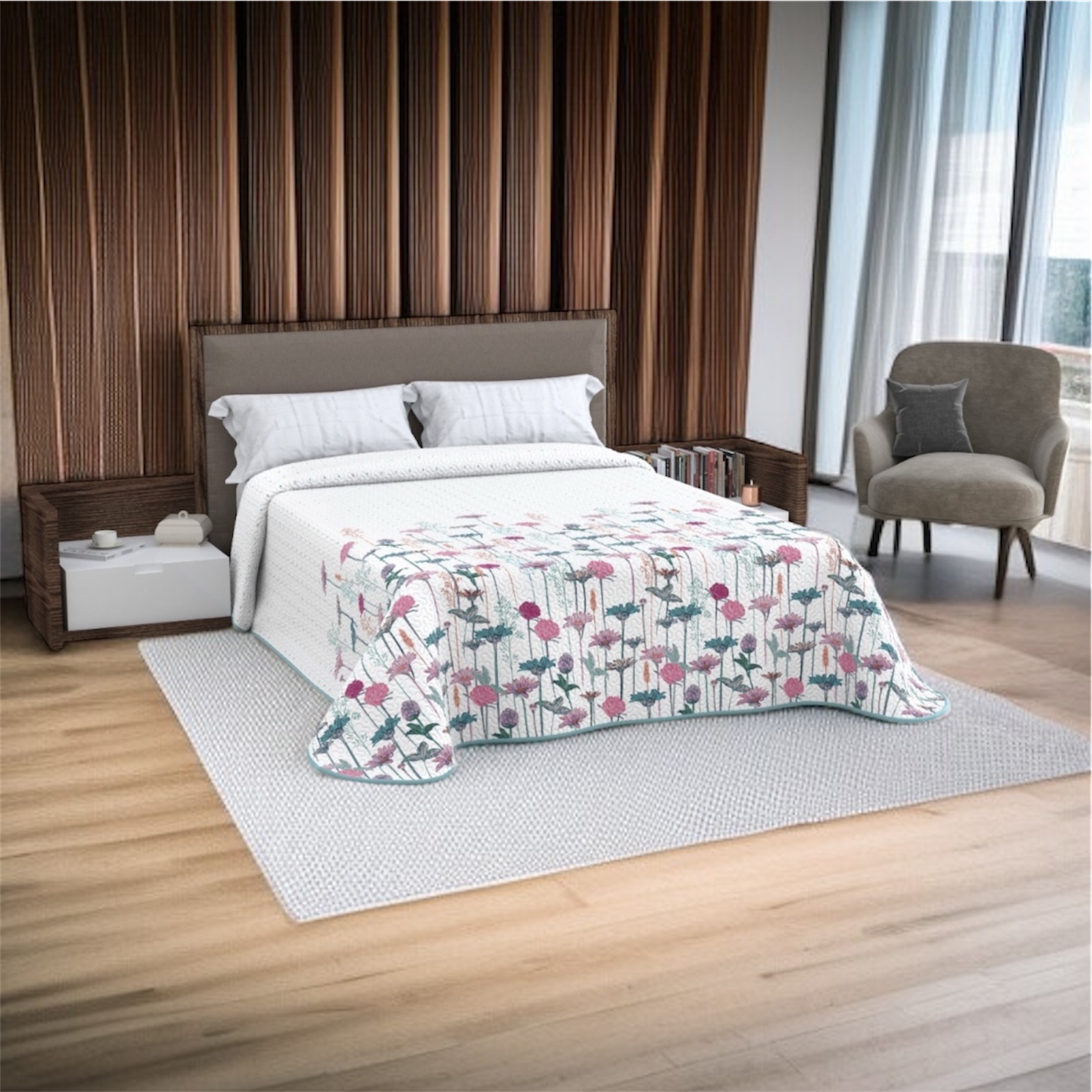 Colchas Boutí Reversible Estampado Cama 90cm 105cm 135CmX150cm Colcha De Verano Estampado Moderno, Cubrecama Ligera para Todas Estaciones