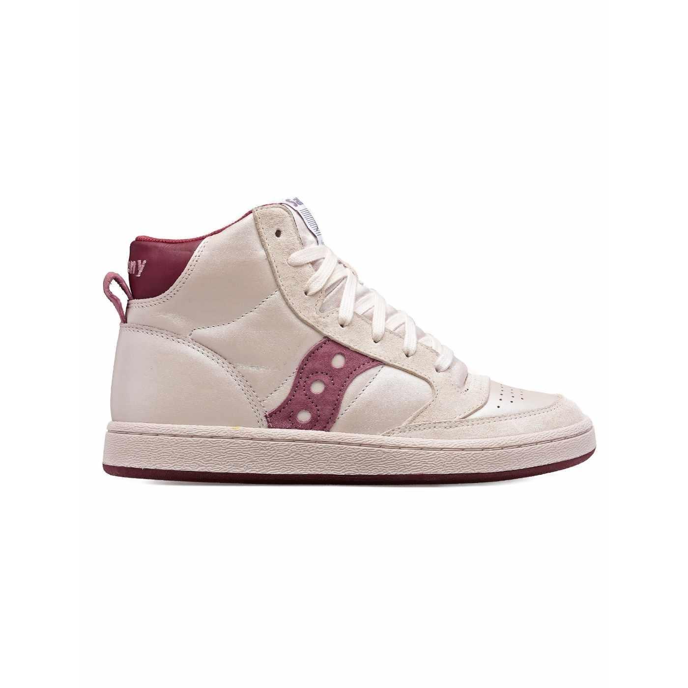 Zapatillas Saucony Jazz Court botin blanco/rosa para mujer
