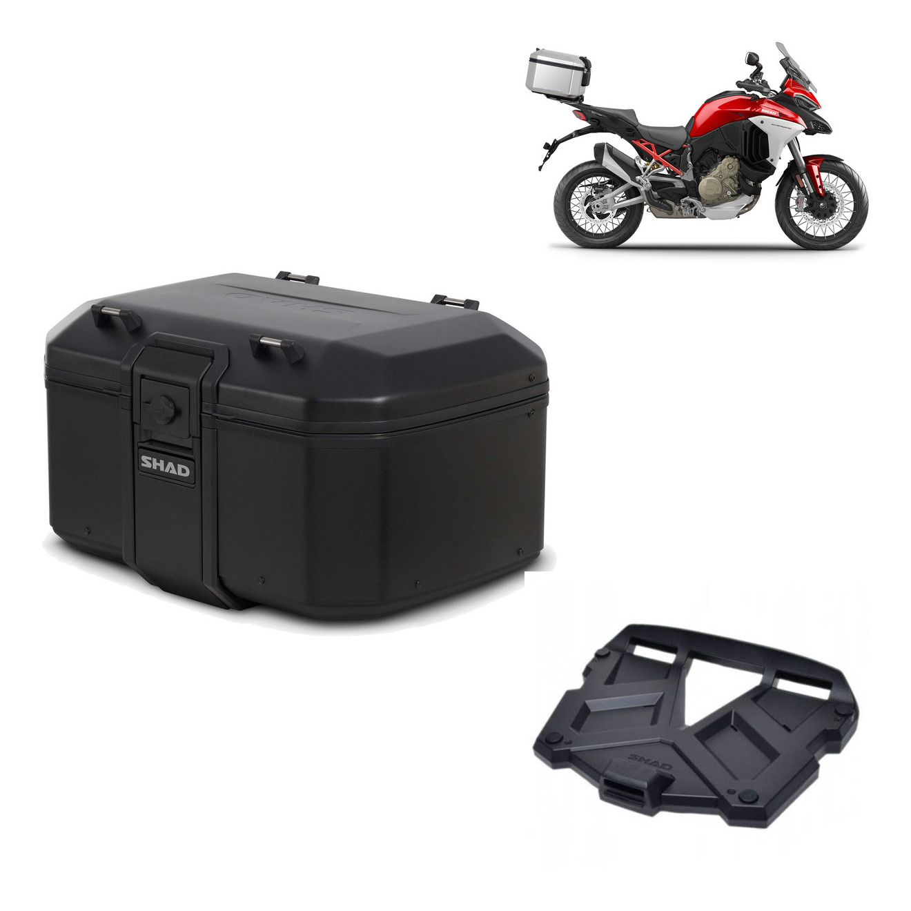 Baul Tr55 Pure Black + Parrilla Terra Pl KIT-569389