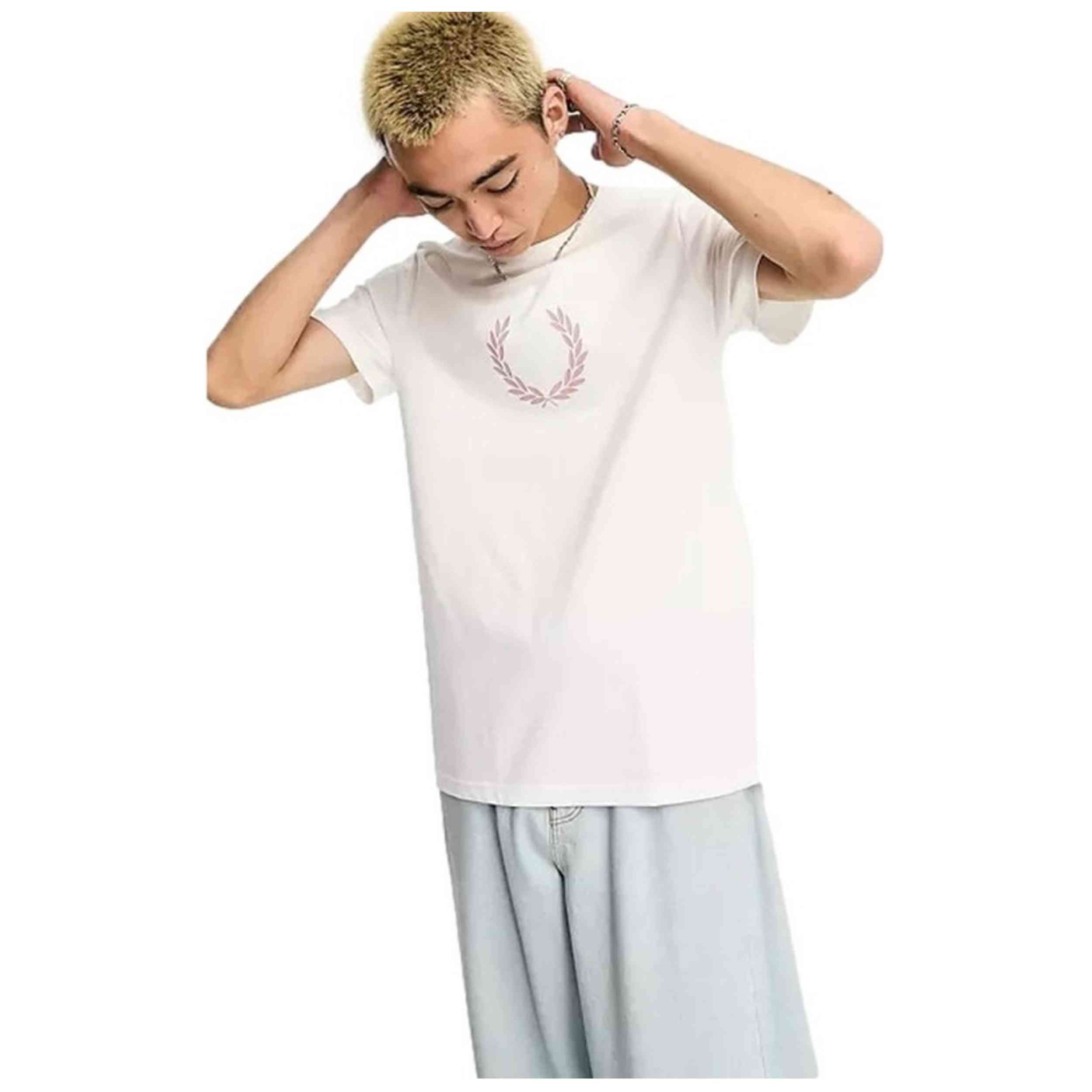 Camiseta De Manga Corta Fred Perry modelo Laurel para Hombre en color Blanco