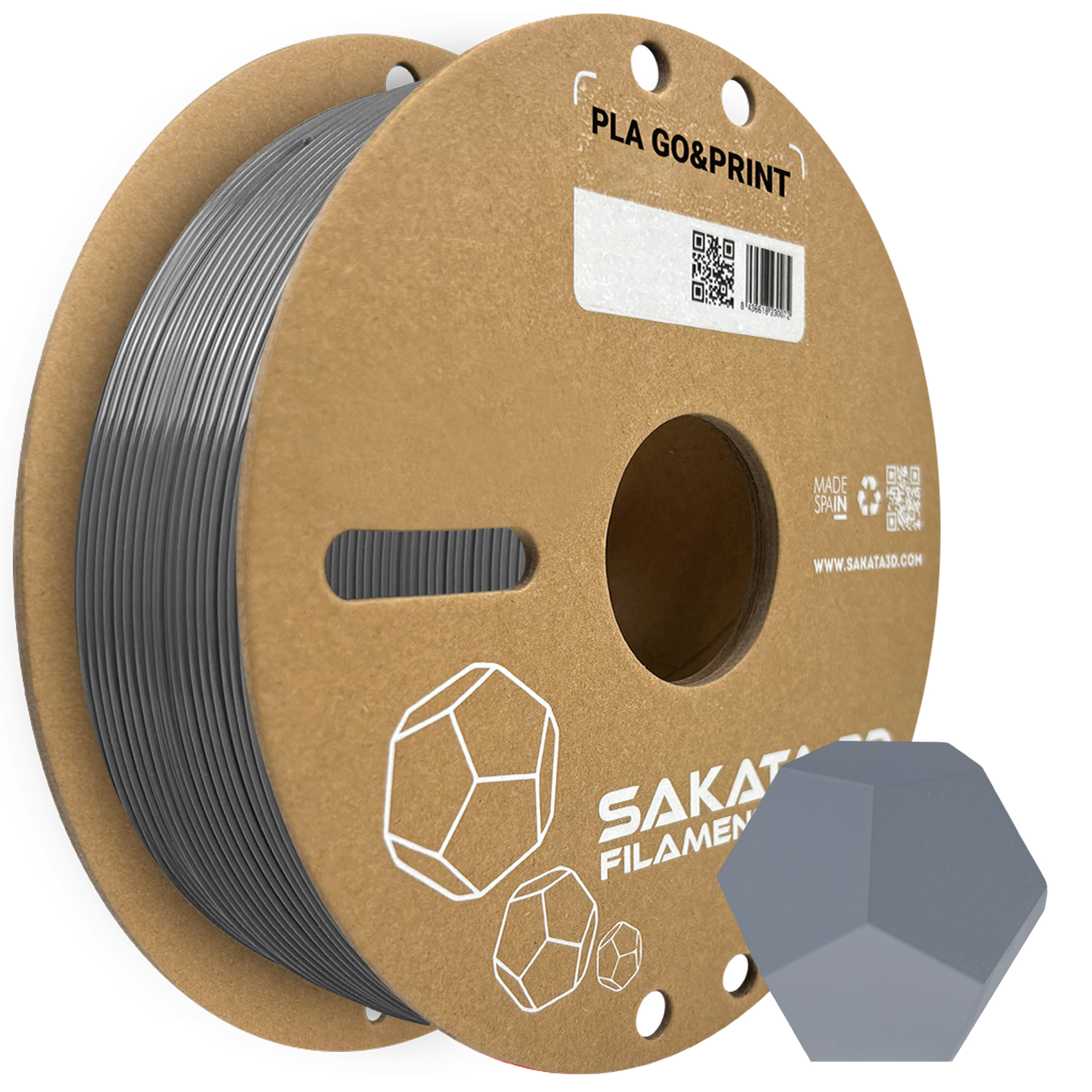 PLA GO&PRINT  1Kg  1,75mm  Fácil de Imprimir  MARCA SAKATA 3D FILAMENTS  Directo de Fabrica  Filamento 3D  Máxima Facilidad de Impresión  Impresora 3D  Filamento para Impresora 3D
