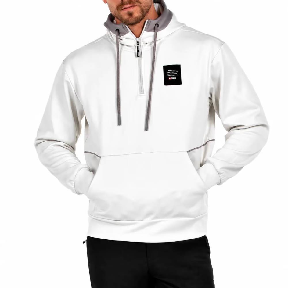 SUDADERA CABALLERO +8000 ALRAKI MEDIA CREMALLERA Y CAPUCHA | OUTDOOR MONTAÑA TEJIDO TÉCNICO