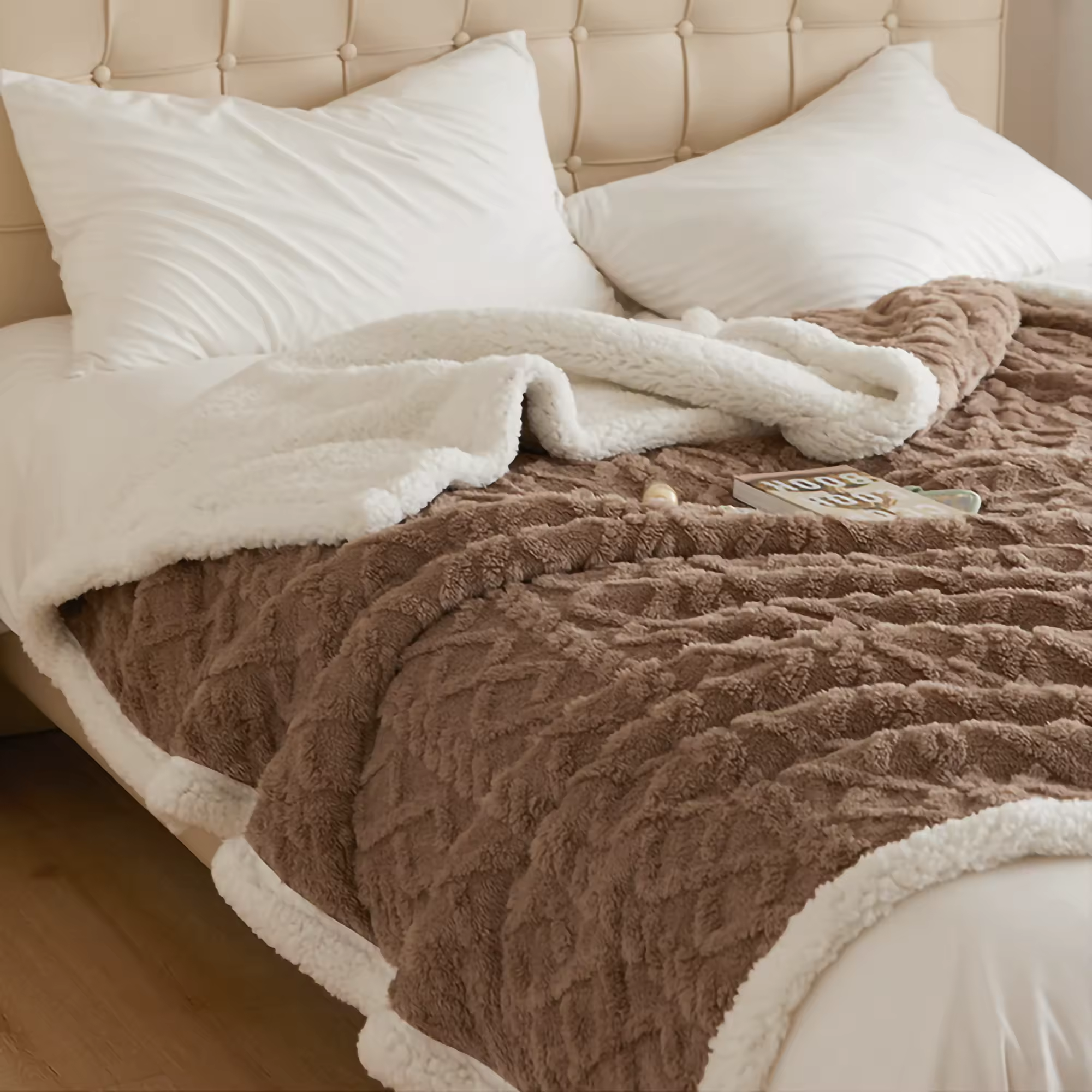 Mantas Sofa/Cama, Manta Polar de Sherpa Multiuso con Microfibra Extra Suave y Borreguitos, Manta estampada sedalina, 3 medidas, diferentes colores, 130x160cm/160x220cm y 220x240cm. Envío desde España