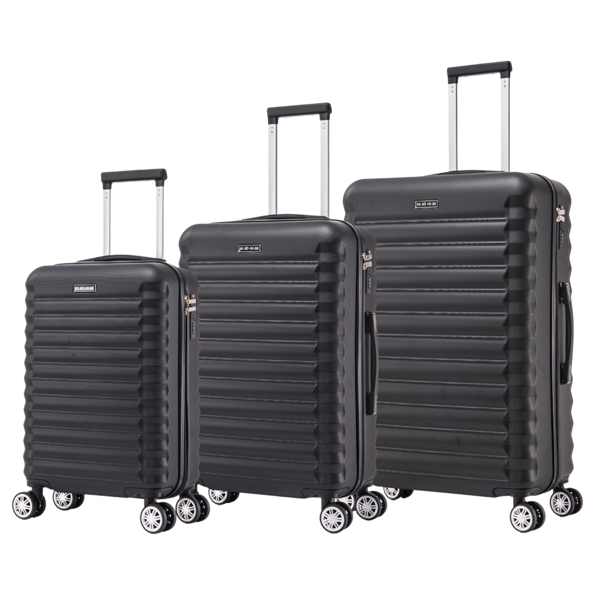 Conjunto de Maletas de Viaje Elegantes: Carcasa Ligera de ABS, Cerradura Numérica, 4 Ruedas Giratorias 360°, Asa Telescópica de Aluminio Juego de Maletas Set Trolley Maleta Cabina (6990 M008 8001 8002 8008 6020 H24)