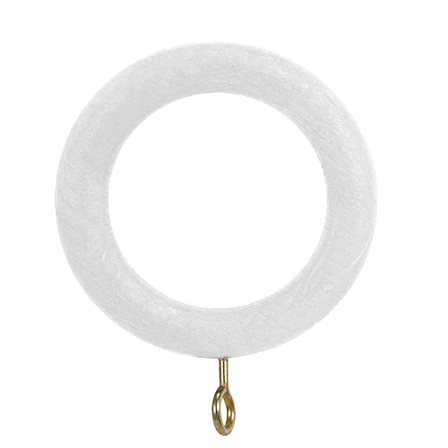 SANCO STORE - RIEL CHYC Anilla Madera Lisa Con Hembrilla 40x60 mm. Lacada Blanco