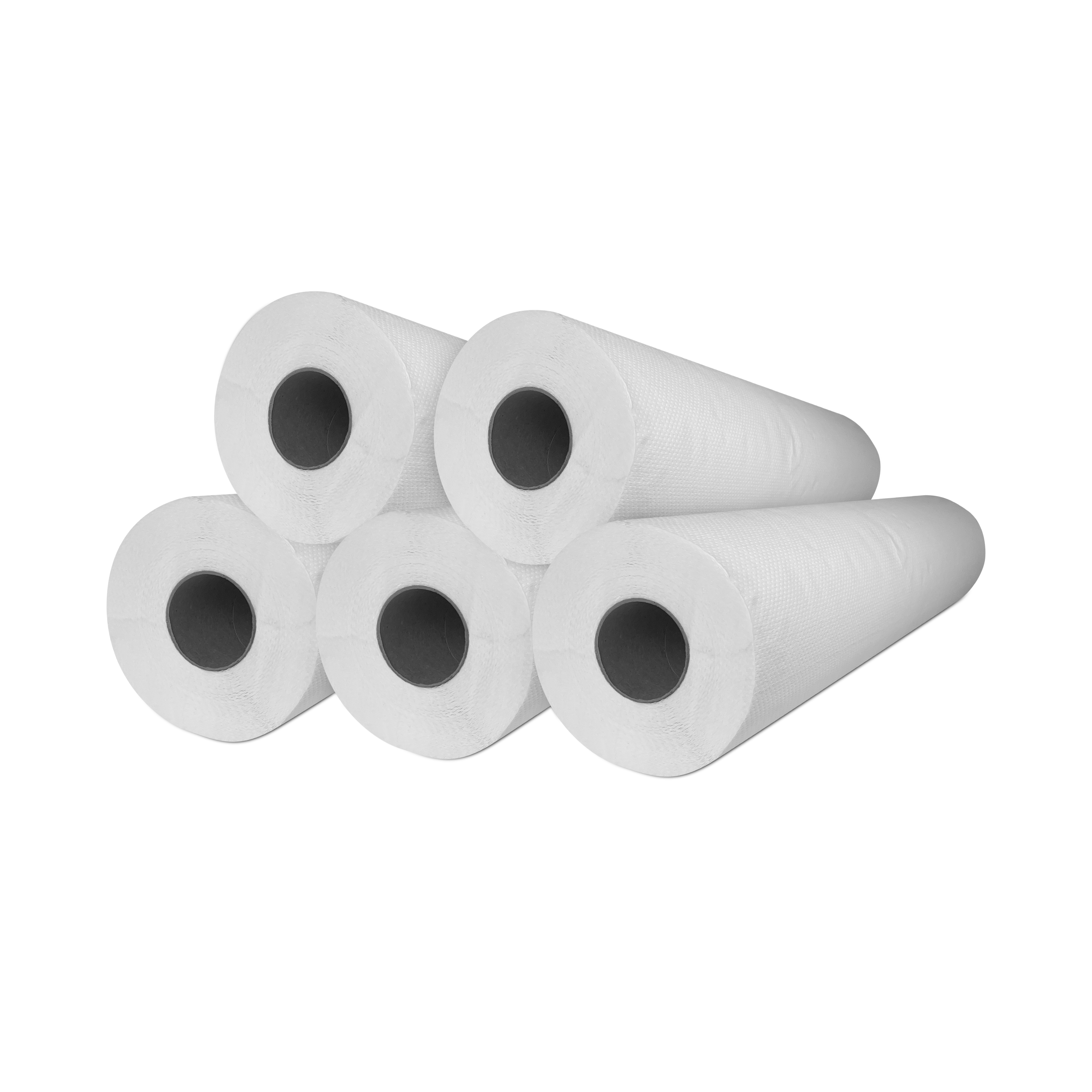 Papel Camilla Ecológico Blanco Precorte 2 Metros, 59cm x 65m | Rollo Papel Camilla Masaje