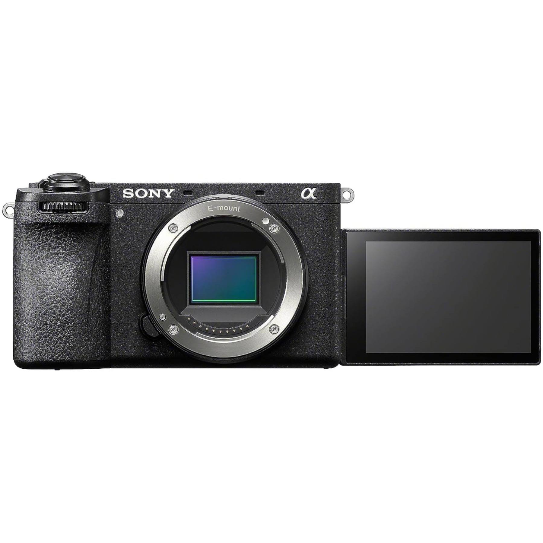 Sony - Cámara sin espejo ILCE-6700 con sensor Exmor R de 26,016 MP, estabilización óptica de 5 ejes y grabación 4K a 120p para fotografía y video profesional