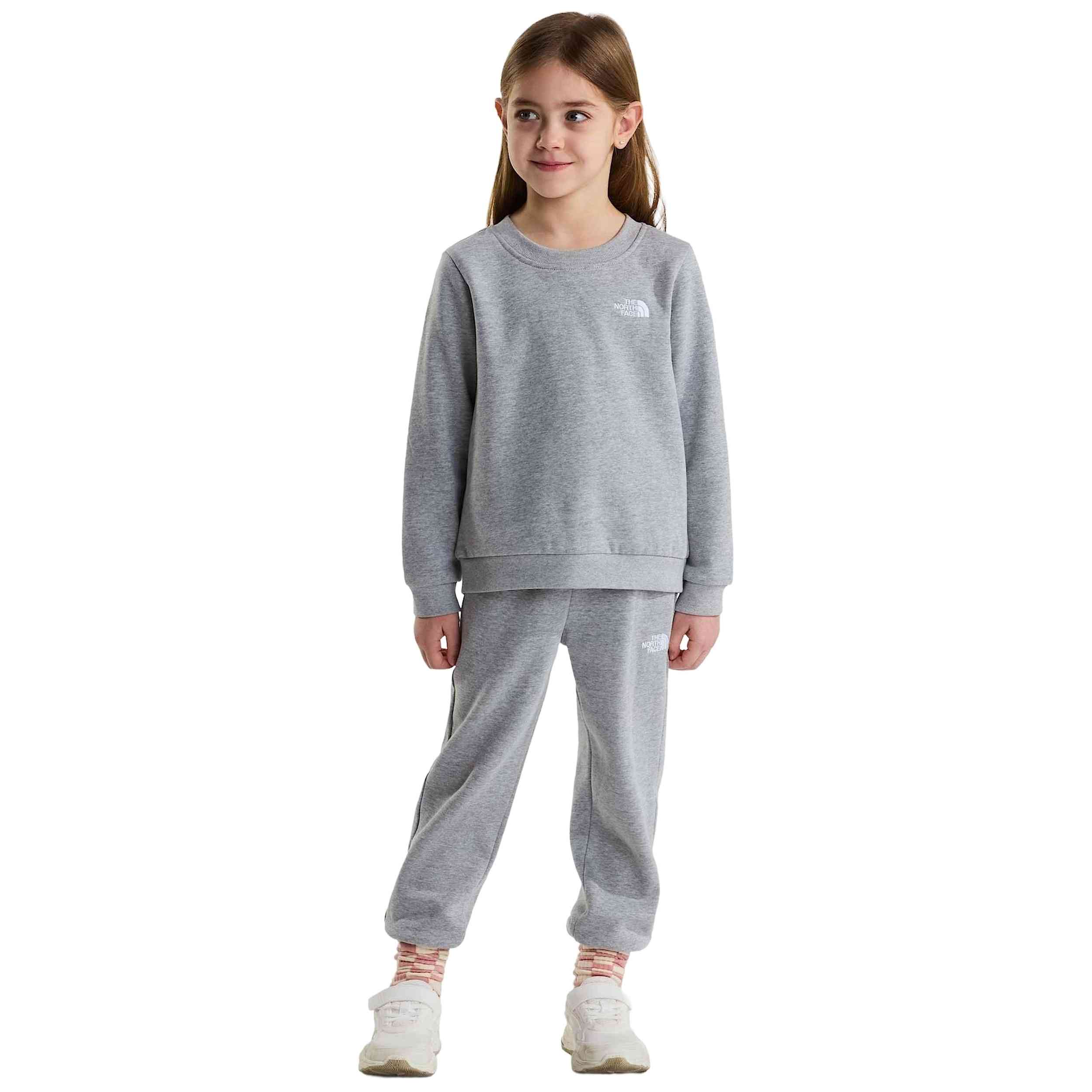 Conjunto The North Face modelo Kid Evolution Crew Set para Niños en color Gris