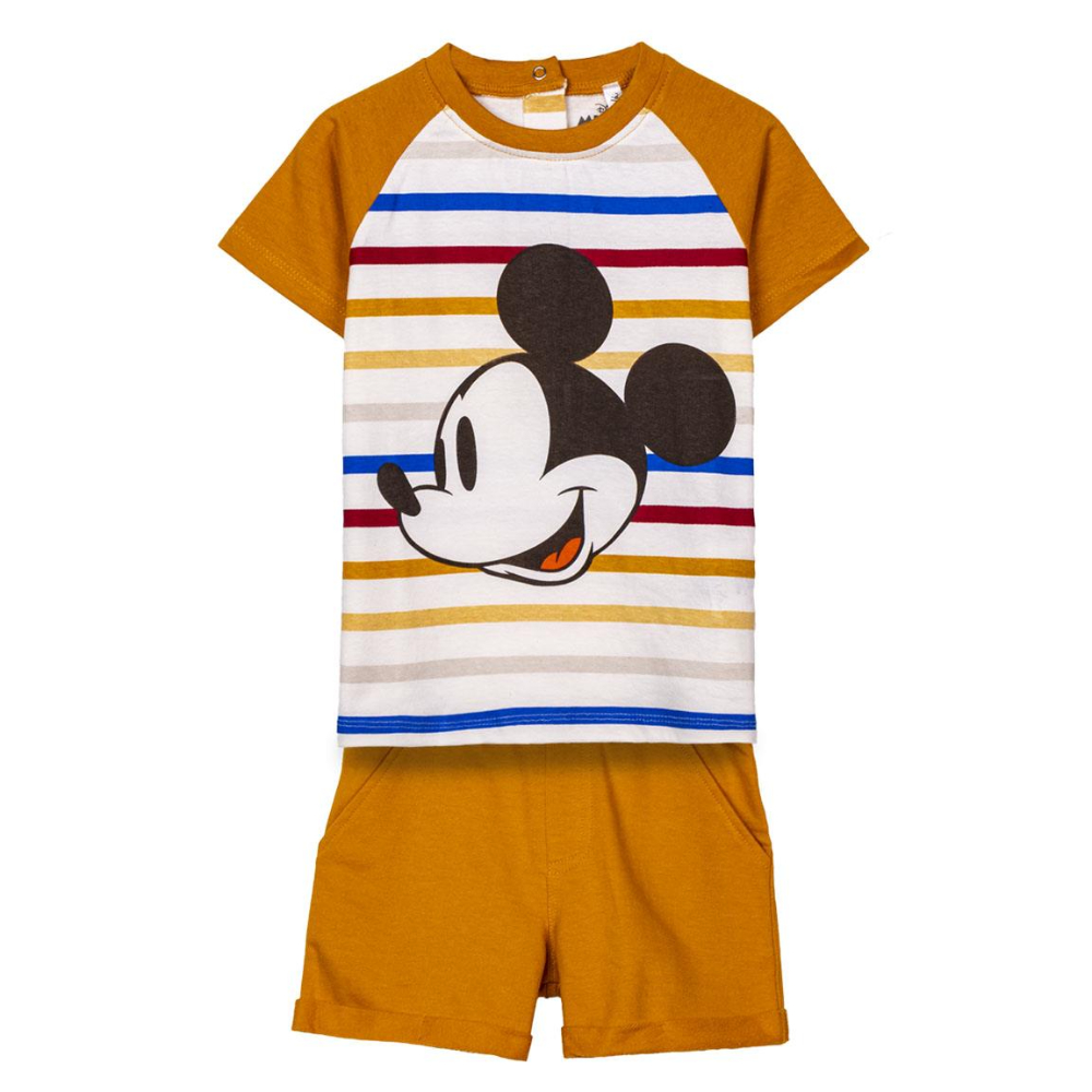 Disney Mickey Mouse Cerdá Pijama Manga Corta Naranja a Rayas Niño 77918