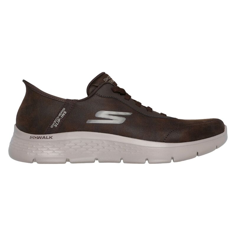 Zapatillas Skechers Marrones Slip-ins: GO WALK Flex - Smooth Motion Brown con Cordones Elásticos