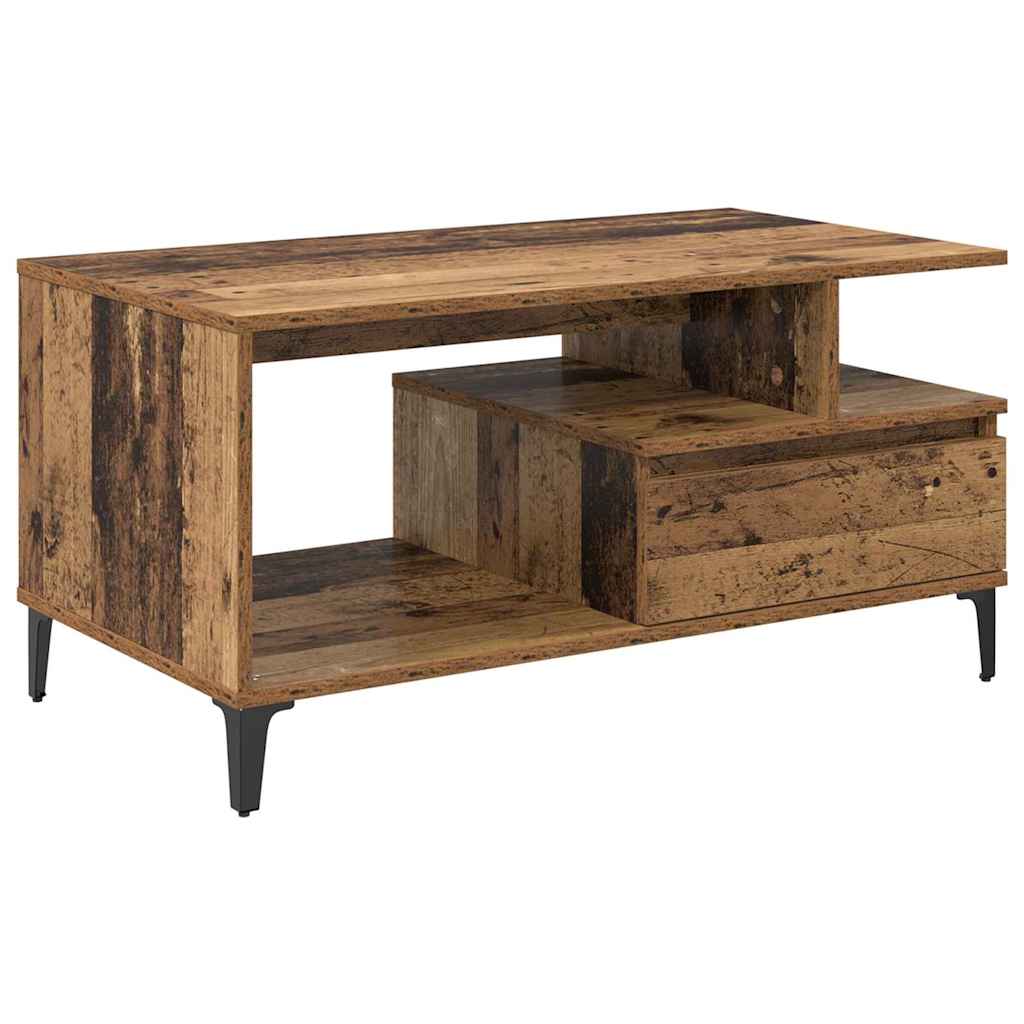 vidaXL Mesa de Café 90 x 49 x 45 cm Madera de ingeniería Multicolor