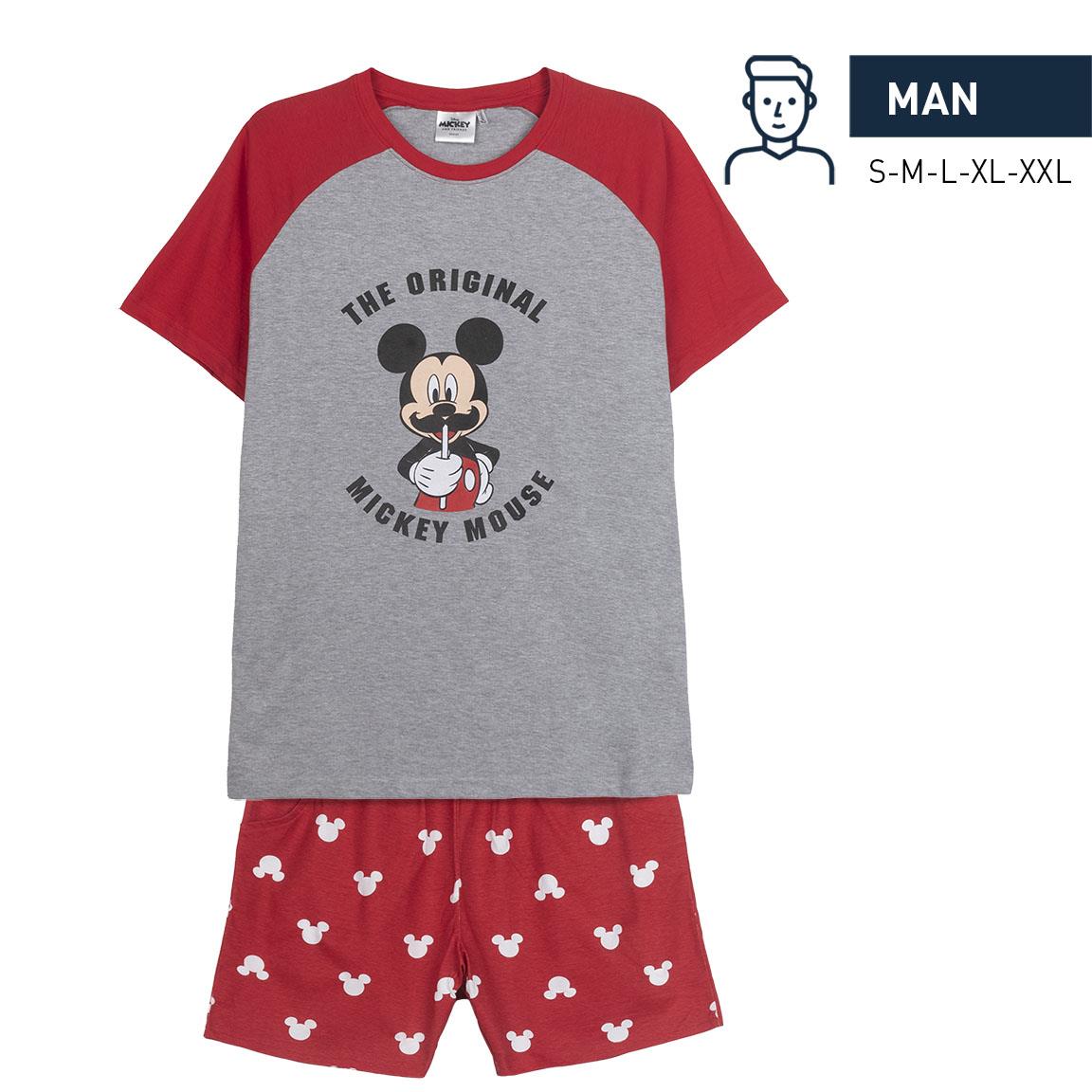 Cerdá Pijama Corto Single Jersey Punto Mickey Rojo