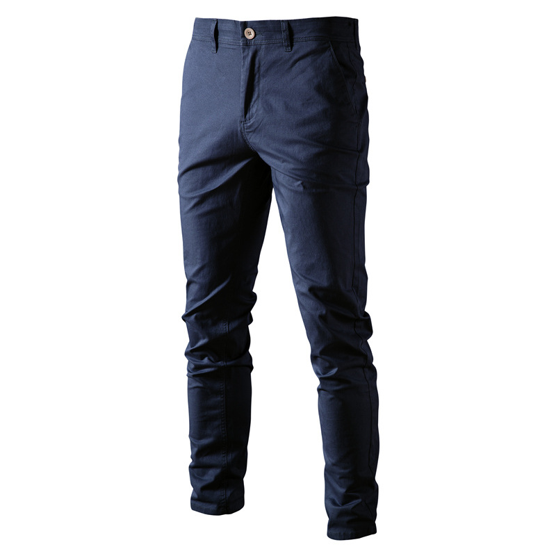 TK Pantalones casuales para hombre para otoño e invierno, pantalones transpirables para hombre, pantalones de algodón para jóvenes de negocios