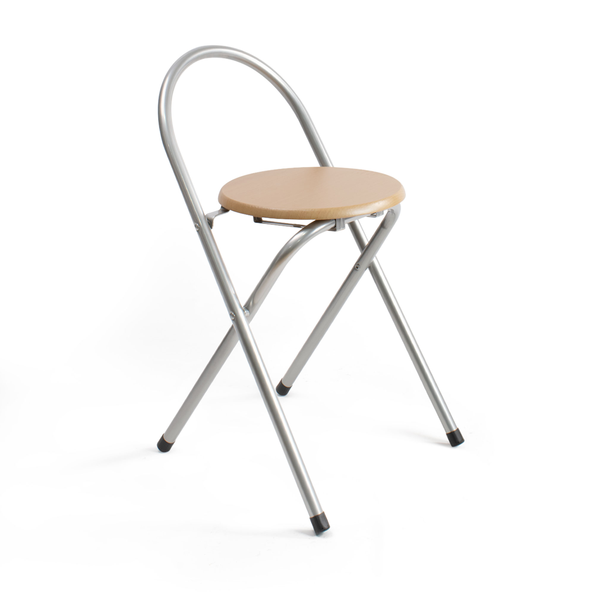 The Secret Home - Pack de 1, 2, 4 y 6  Taburetes Plegables de Madera y Metal - Alto. 65 cm x Largo. 38 cm - 3 Modelos