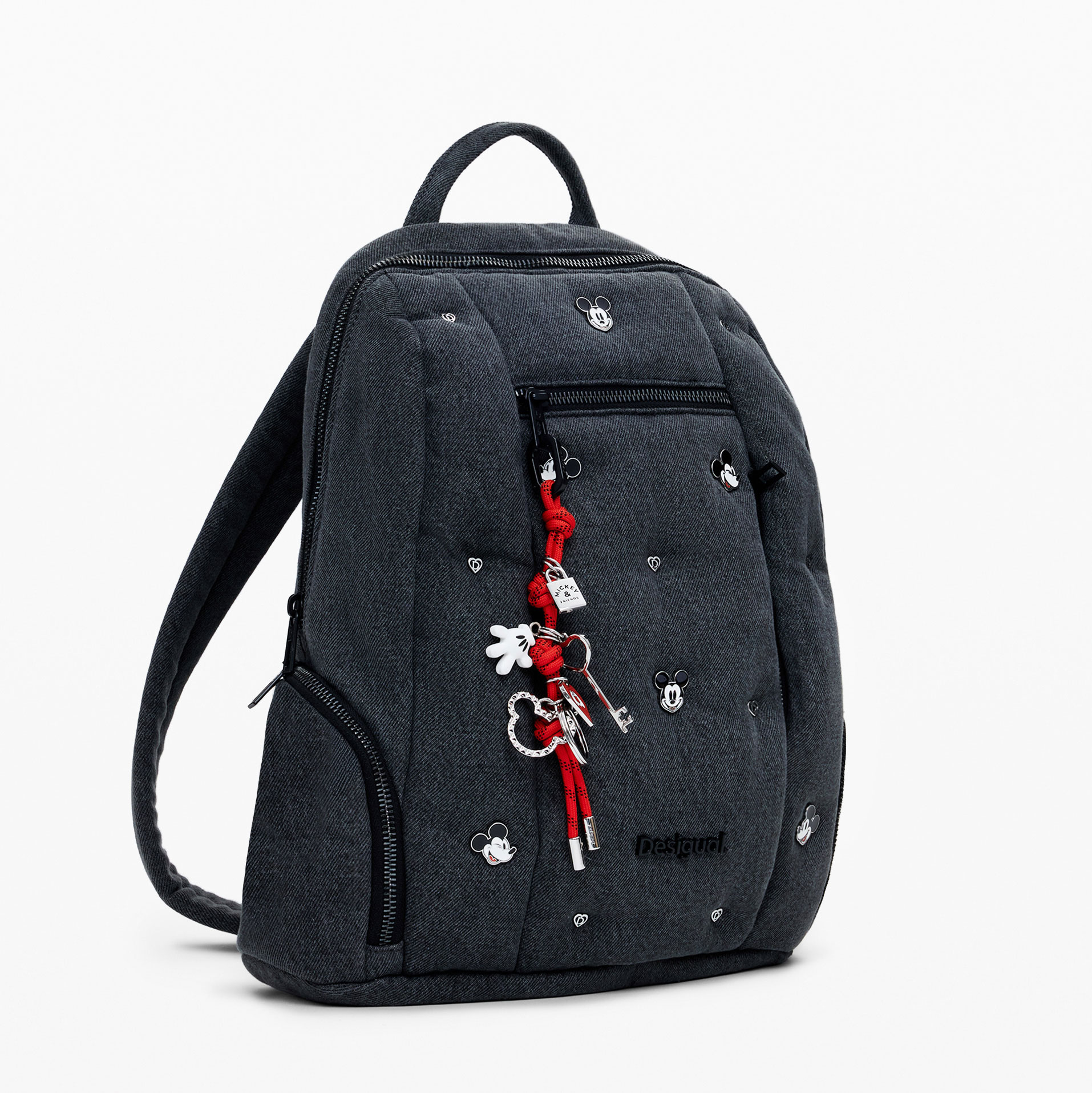 Desigual Mochila denim Mickey mediana 25WAKD04-2070 , para Mujer