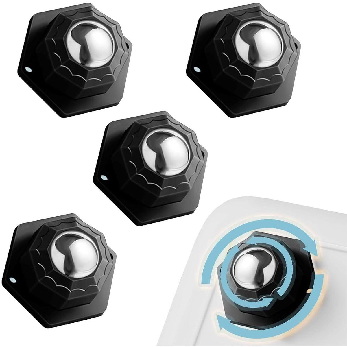 4 x Universele zelfklevende wielen voor meubels, 200 kg, 360° draaibare katrol voor zware lasten