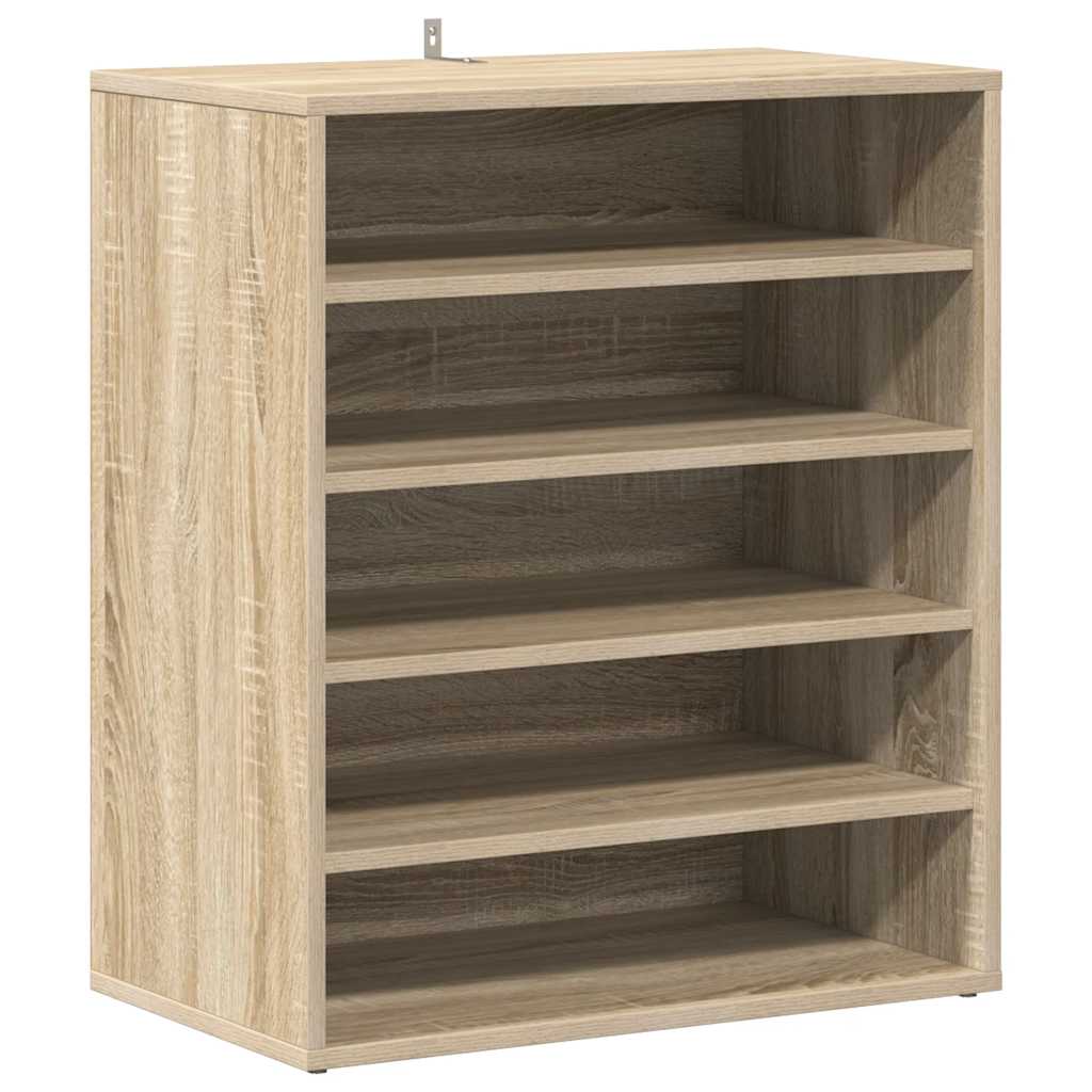 vidaXL Mueble Zapatero Contrachapada 60x35x70 cm Armario Banco Pasillo Color Blanco, Roble Sonoma, Negro