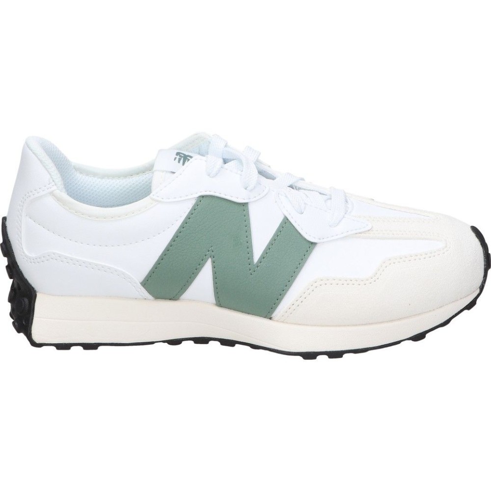 NEW BALANCE | Zapatillas New Balance 327 para Mujer – Deportiva Casual en Color Blanco y Beige con Detalles en Verde Claro – Sneakers con Cordones – Estilosas – Cómodas y Versátiles – Moda – Modelo GS327SJ