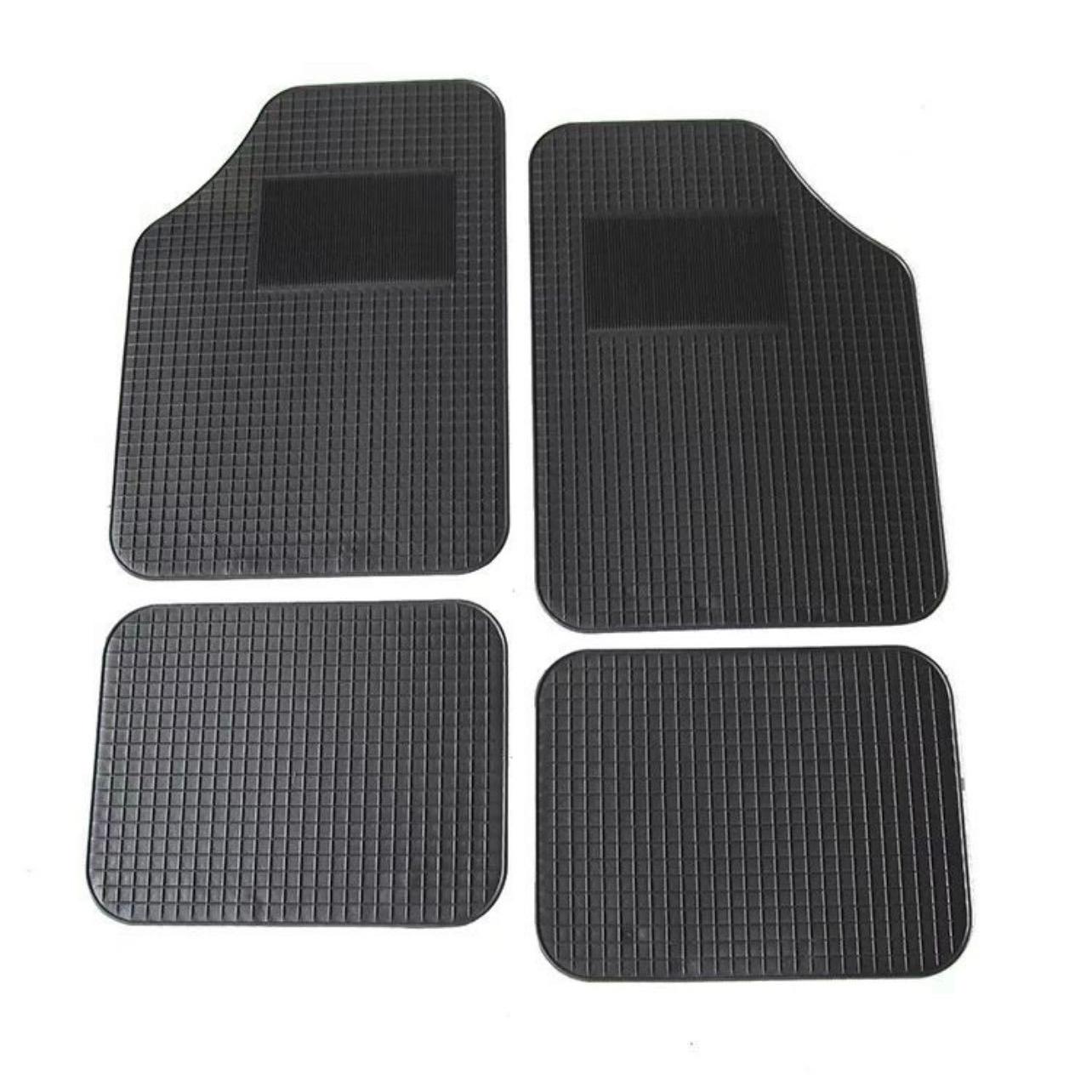 Juego de 4 Alfombrillas de goma Universales antideslizantes , lavables para coche. Alfombras de goma para vehiculos Universales
