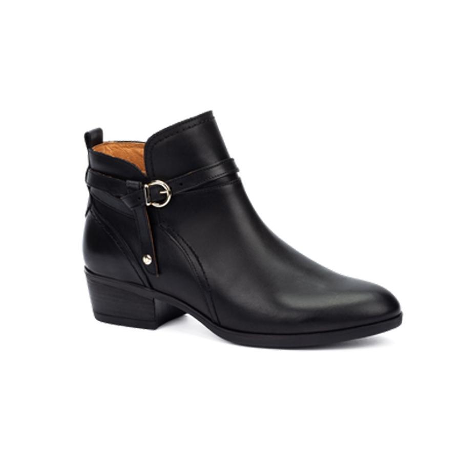 PIKOLINOS DAROCA W1U-8901C1 botin de  piel de primera calidad con tacón de 4 cm., cierre de cremallera y plantilla acolchada.