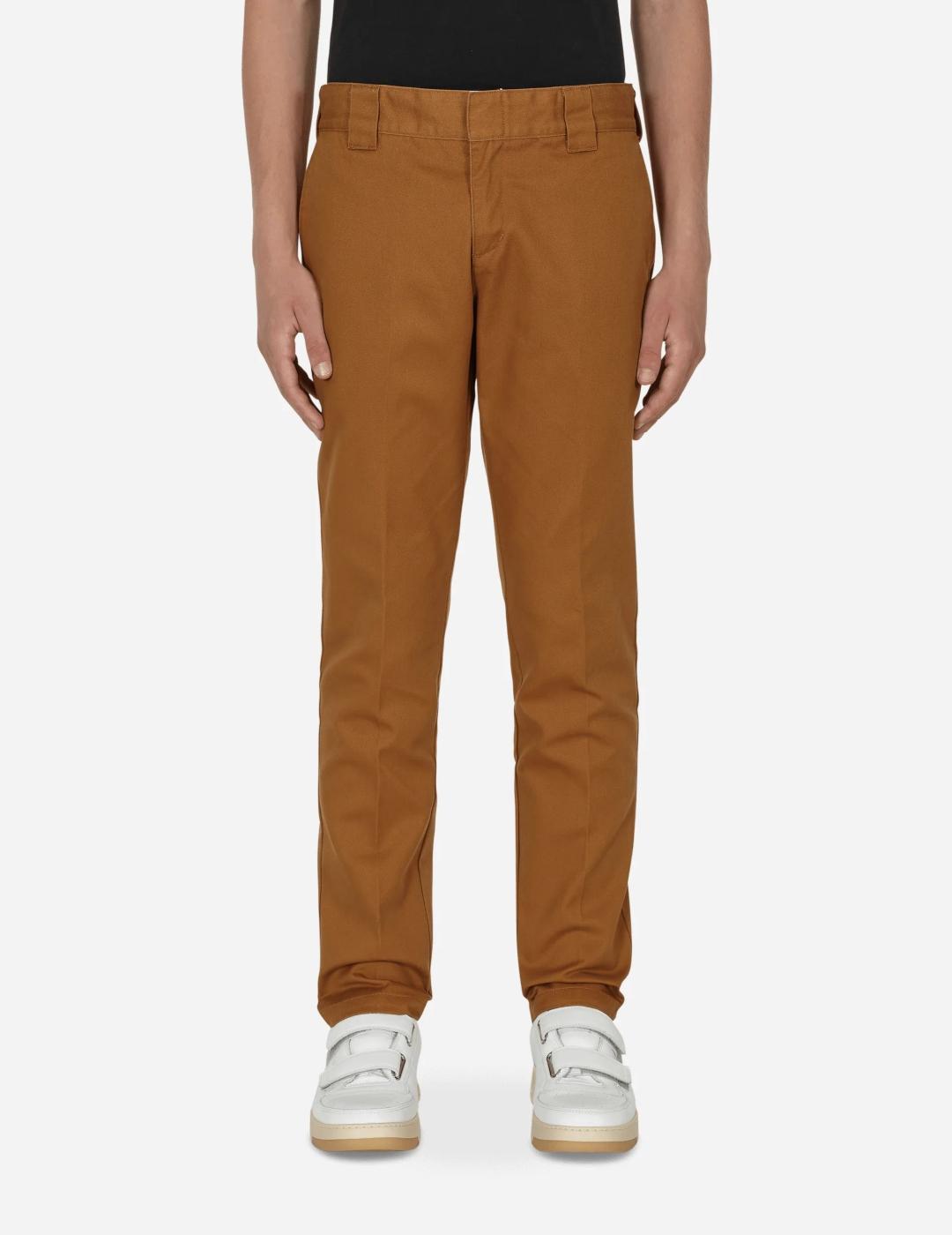 Pantalón Dickies Workpant 872 Marrón Slim Fit Diseño Chino
