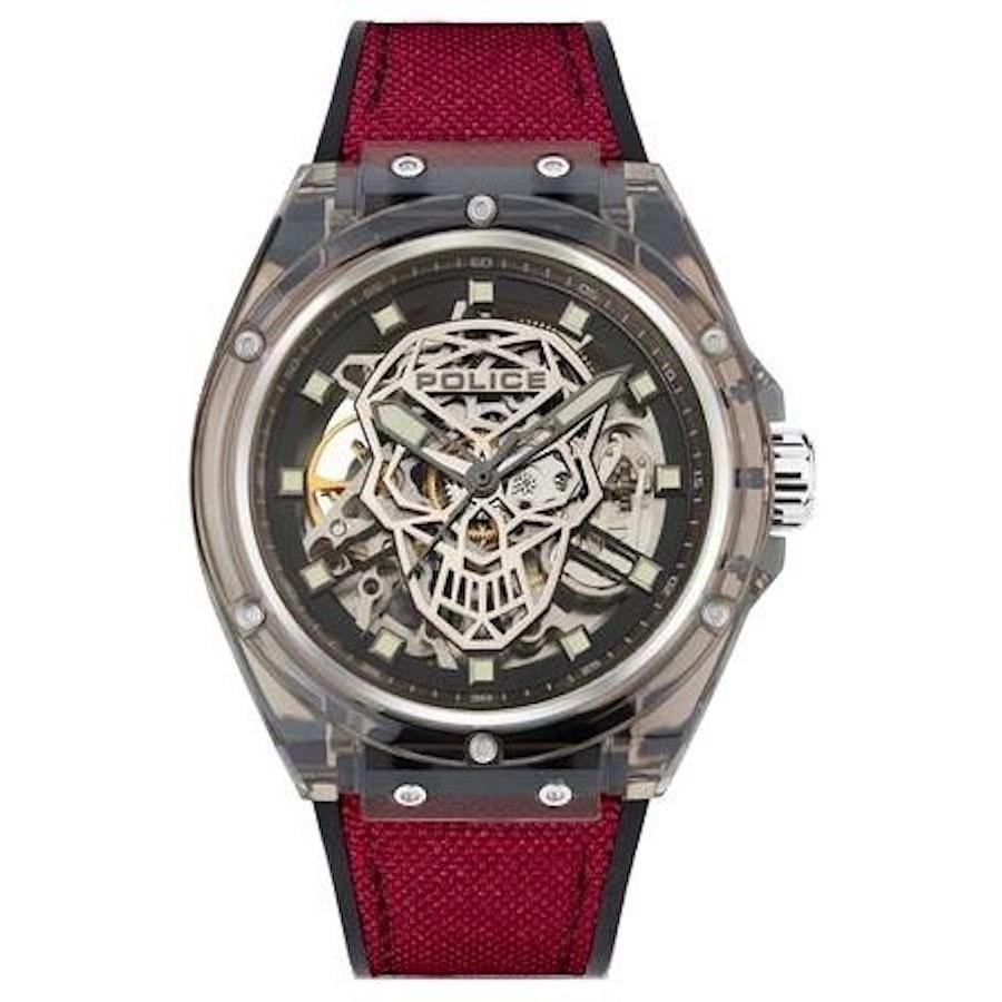 Police Reloj Hombre Analogico Cuarzo con Correa de Silicona PEWGR1592401