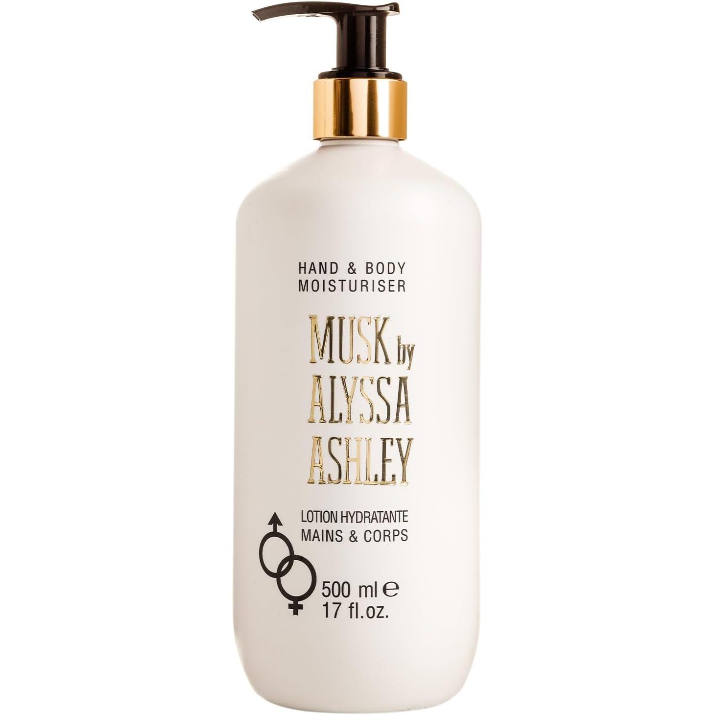 Alyssa Ashley Musk - Loción Corporal y de Manos 500ml, Hidratación Profunda con Fragancia Emblemática de Almizcle, Vainilla y Haba Tonka