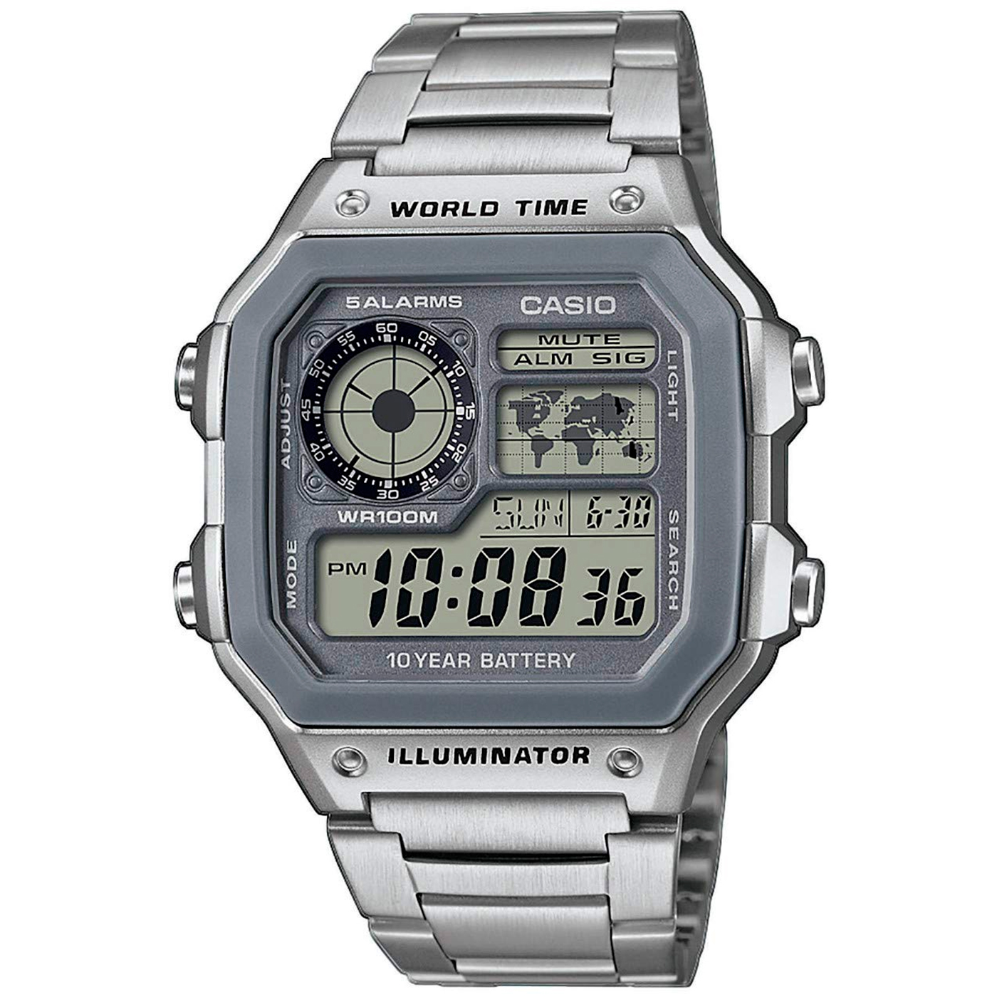 Casio Ae-1200whd-7avef Youth Reloj Para Para Hombre Color Plateado