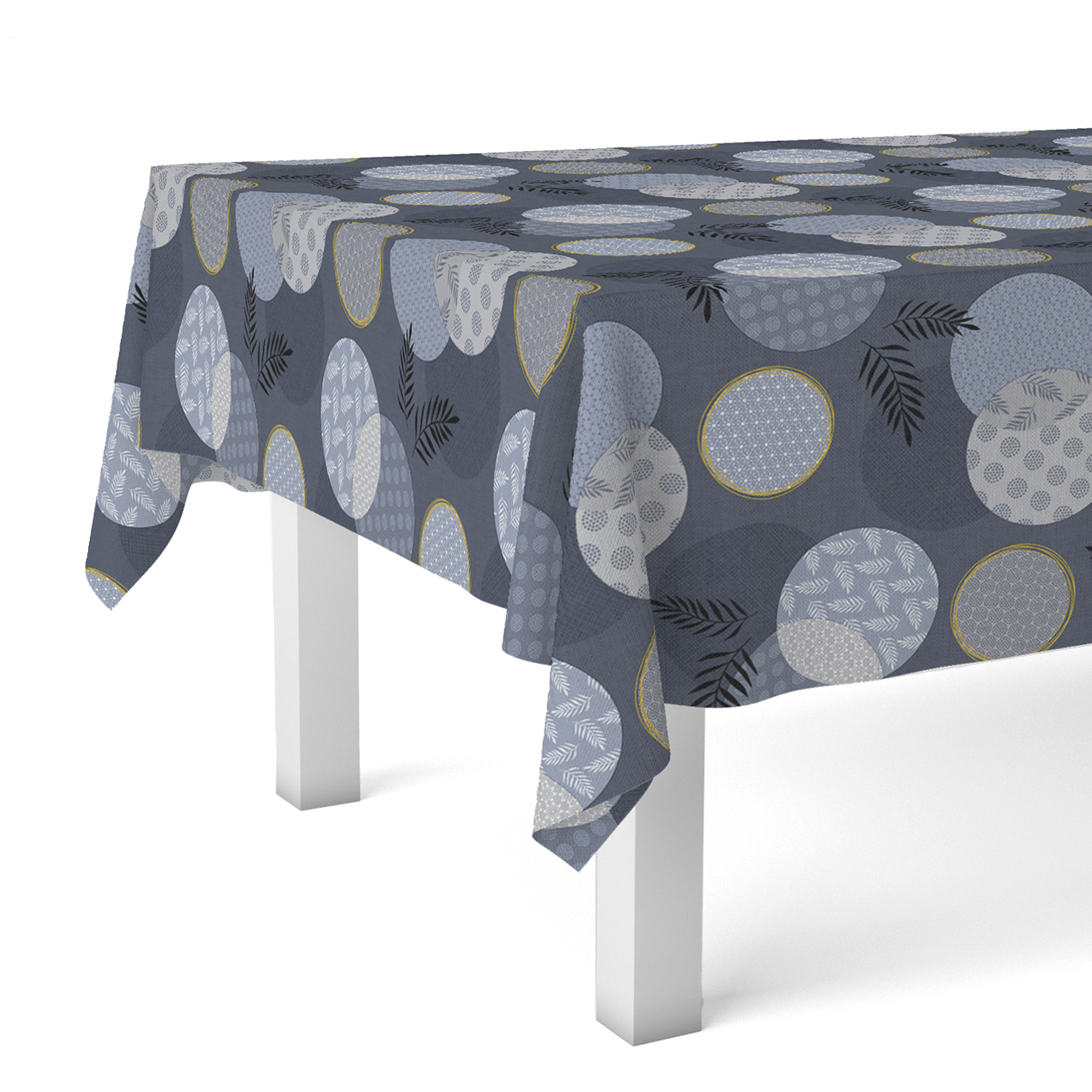 Valentia Home Mantel Hule Lins Mantel Estampado Antimanchas Mantel Repelente de Agua Mantel Protección Mesa Mantel al Corte para Comedor o Cocina Varios tamaños Mantel Rectangular y Redondo al Corte