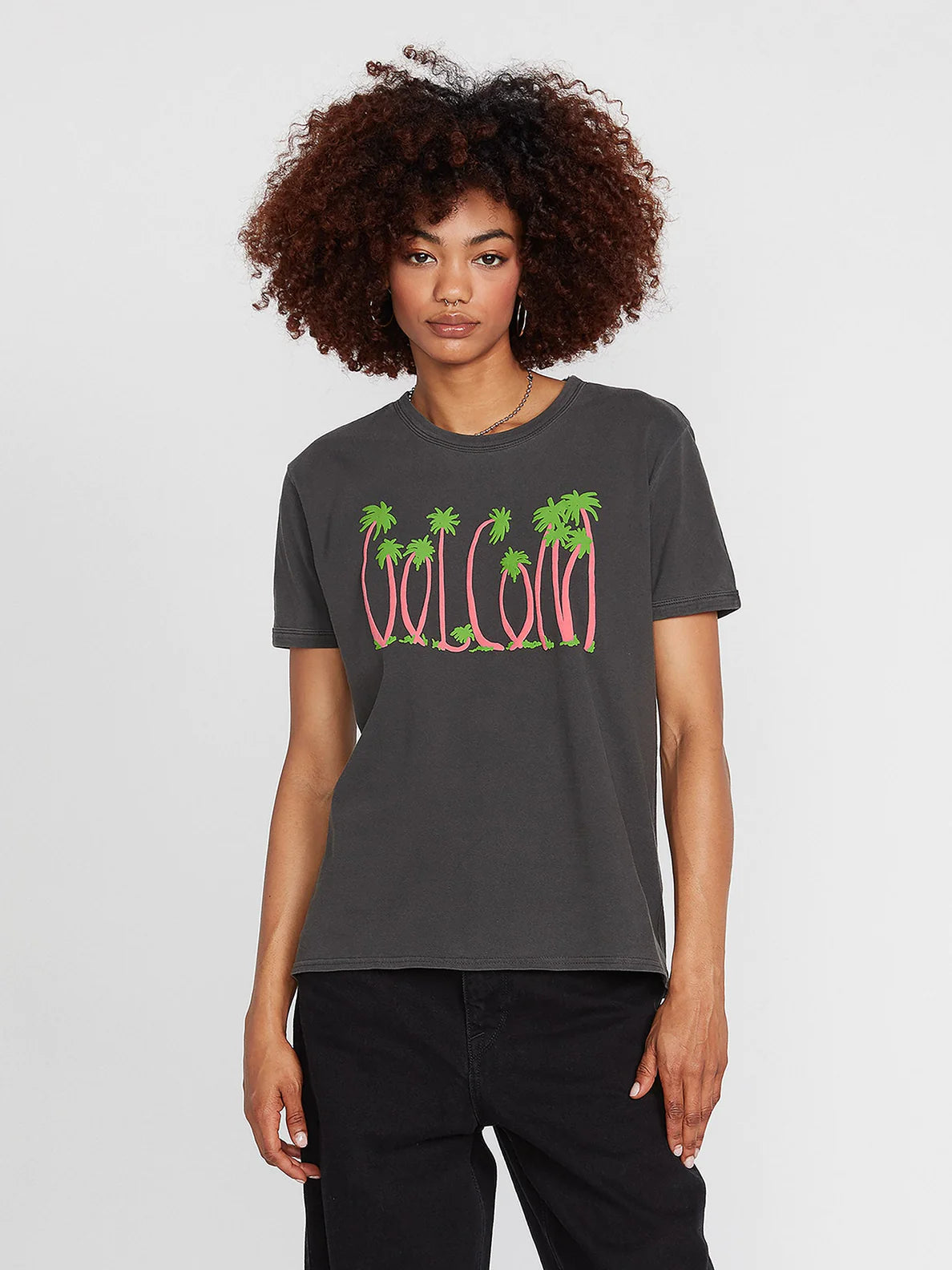 Camiseta Chica Volcom Truly Ringer Black