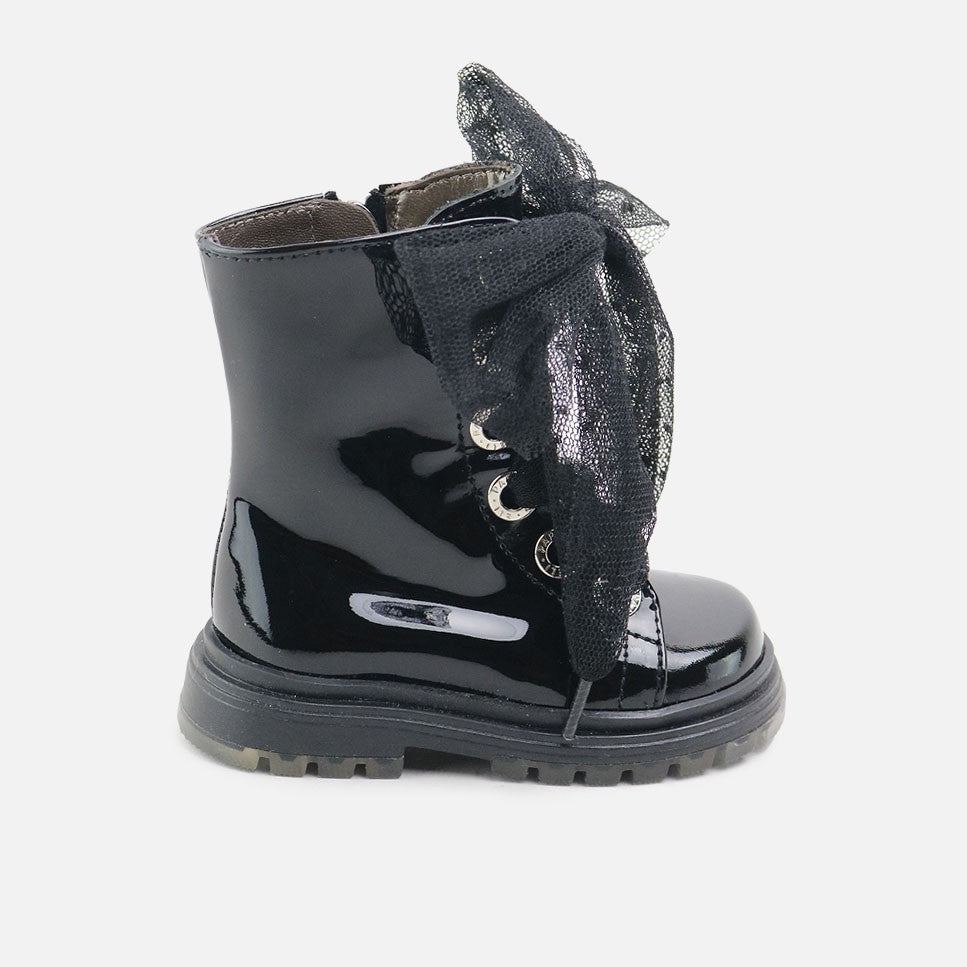 Bota Plumeti Charol Negro Uno Sibaritas | Eli 1957