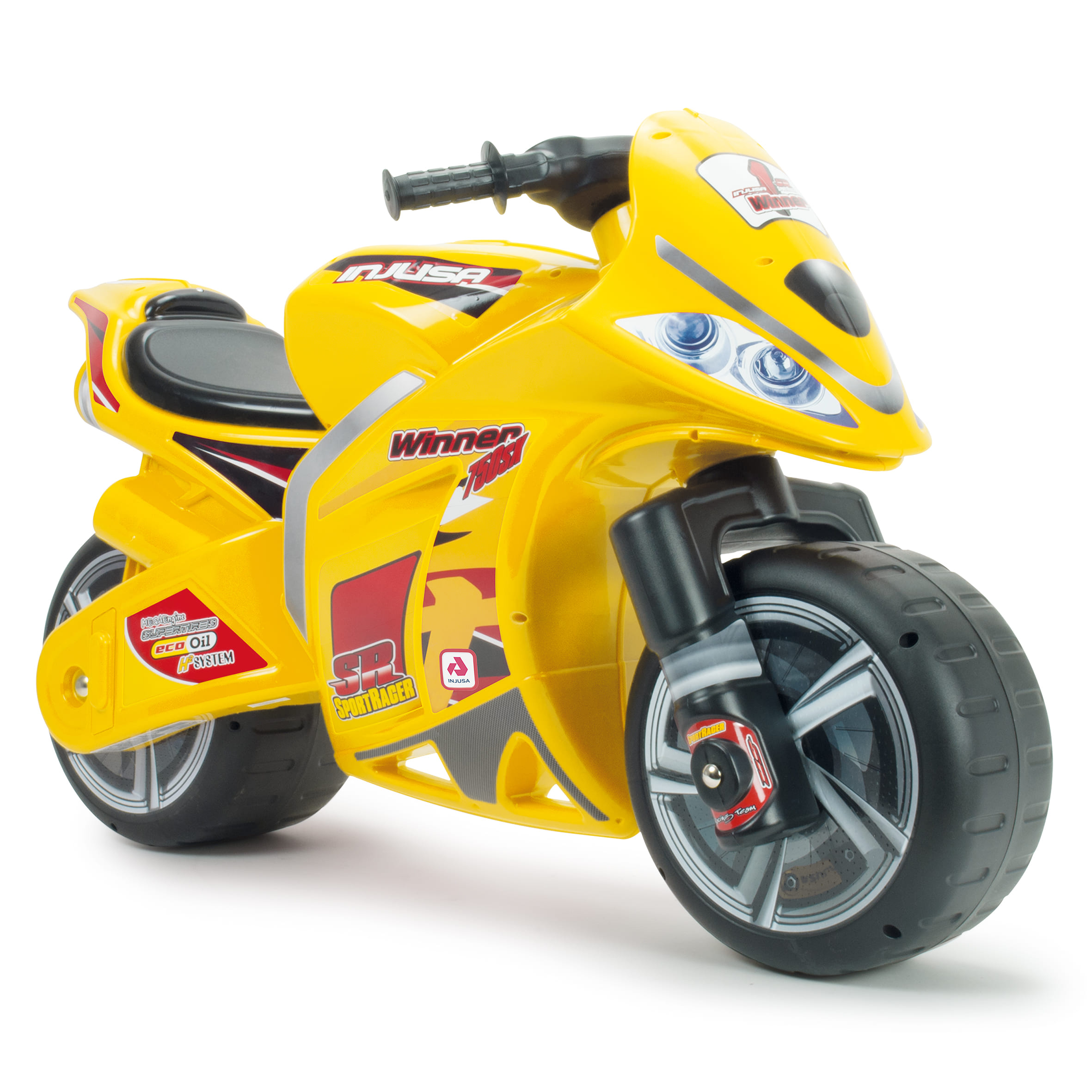 Injusa Moto Correpasillos Winner XL para Niños de 3 a 7 Años con Diseño Ergonómico y Ruedas Anchas de Plástico | Licencias de marca Spidey, Honda, Repsol