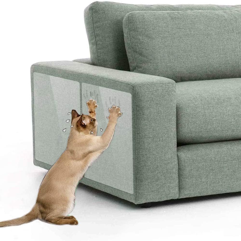 TK Pack of 6 Scratch Protection Sofa Cat, 45 cm x 30 cm, Transparent Cat Scratch Protection Furniture