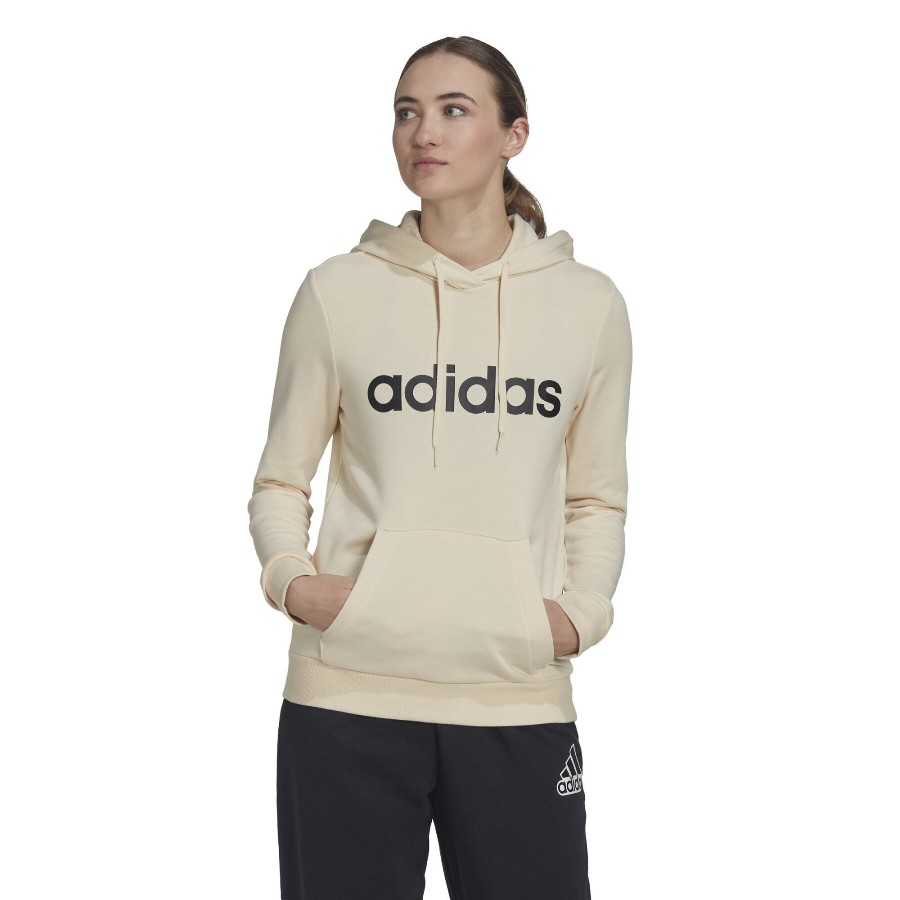 ADIDAS W LIN FT HD SUDADERA SALMON/NEGRO