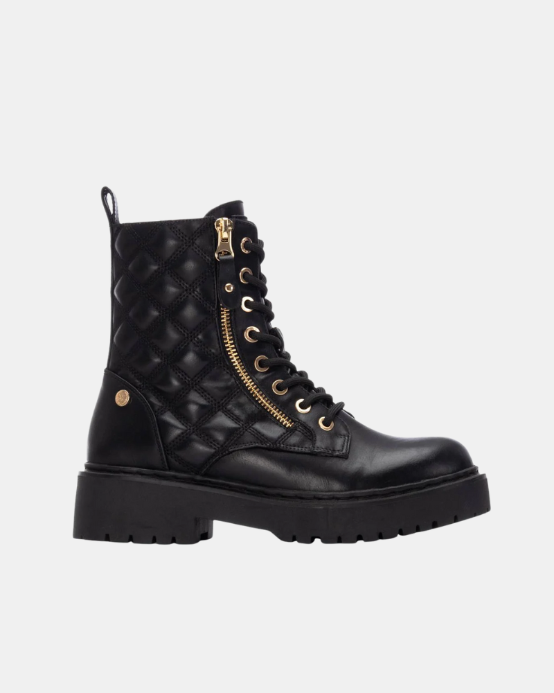 XTI 130409 Botines Militares Altas Mujer Negro