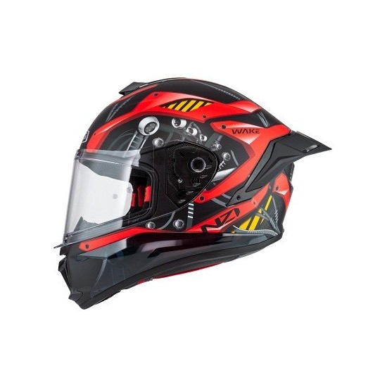 NZI Wake Stream booster Cyber negro rojo mate casco integral ECE/UN R 22.06 150342A053
