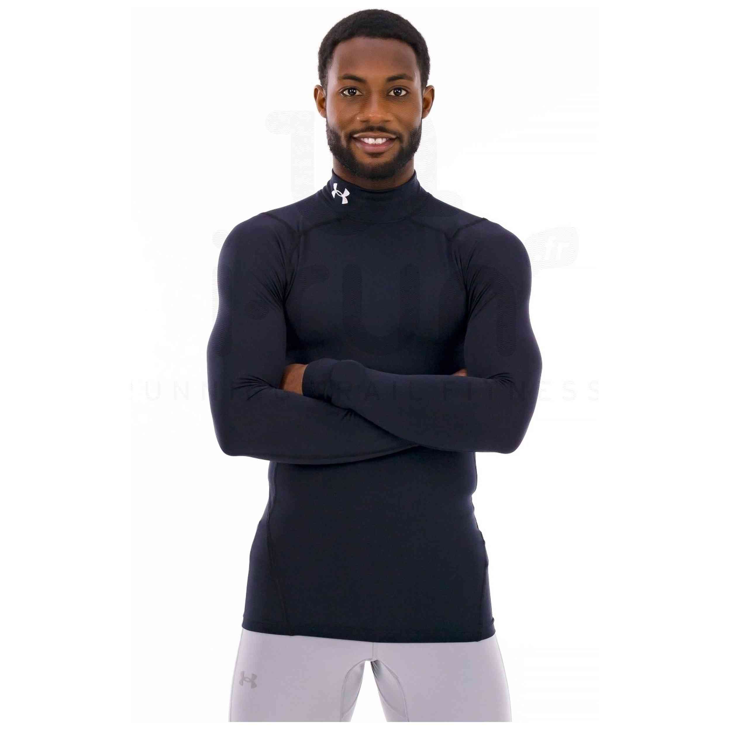 Camiseta De Manga Larga Under Armour modelo ColdGear Armour para Hombre en color Negro