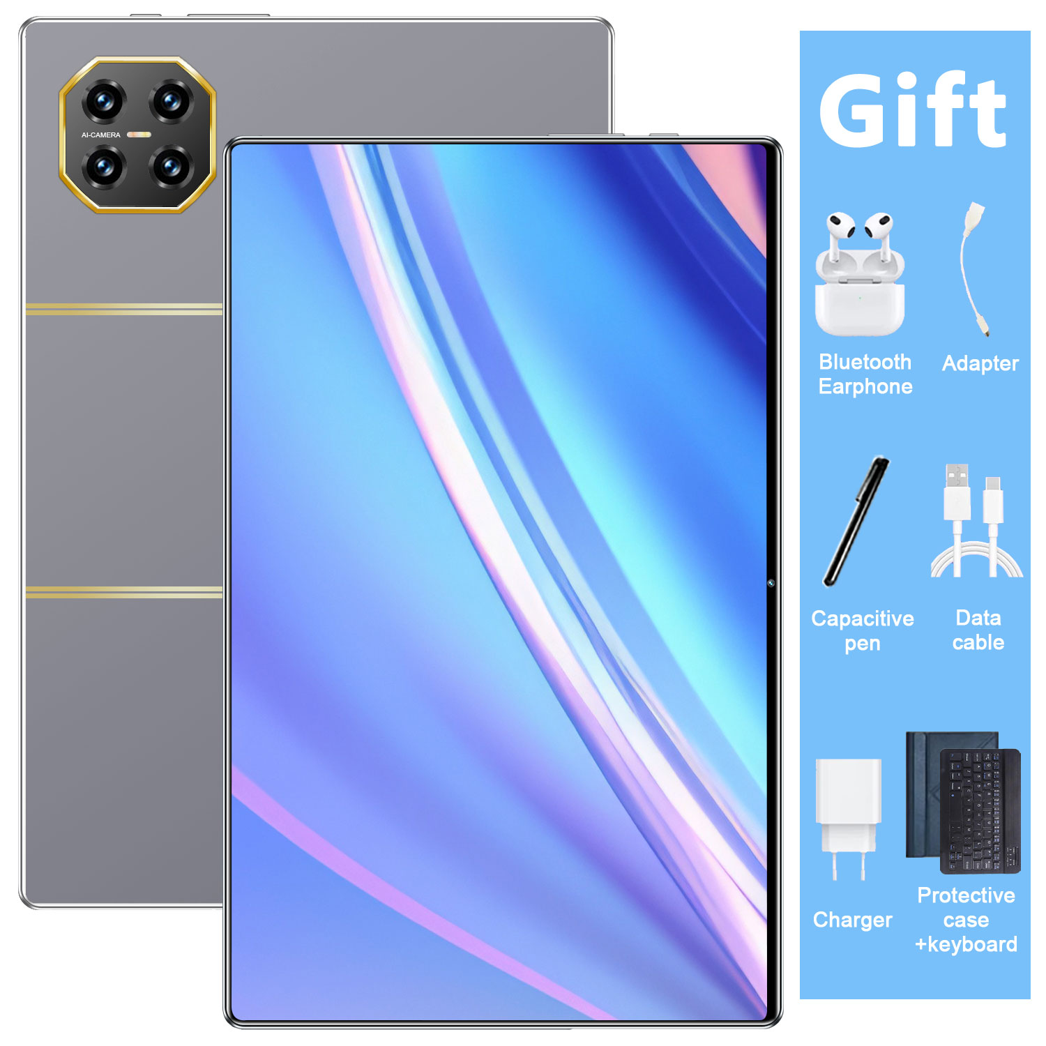 2025 Tablet Android 20000mAh 10.36 inch Global Version 16GB+1TB New Network 14 Core Android 13.0 Wifi Tablet